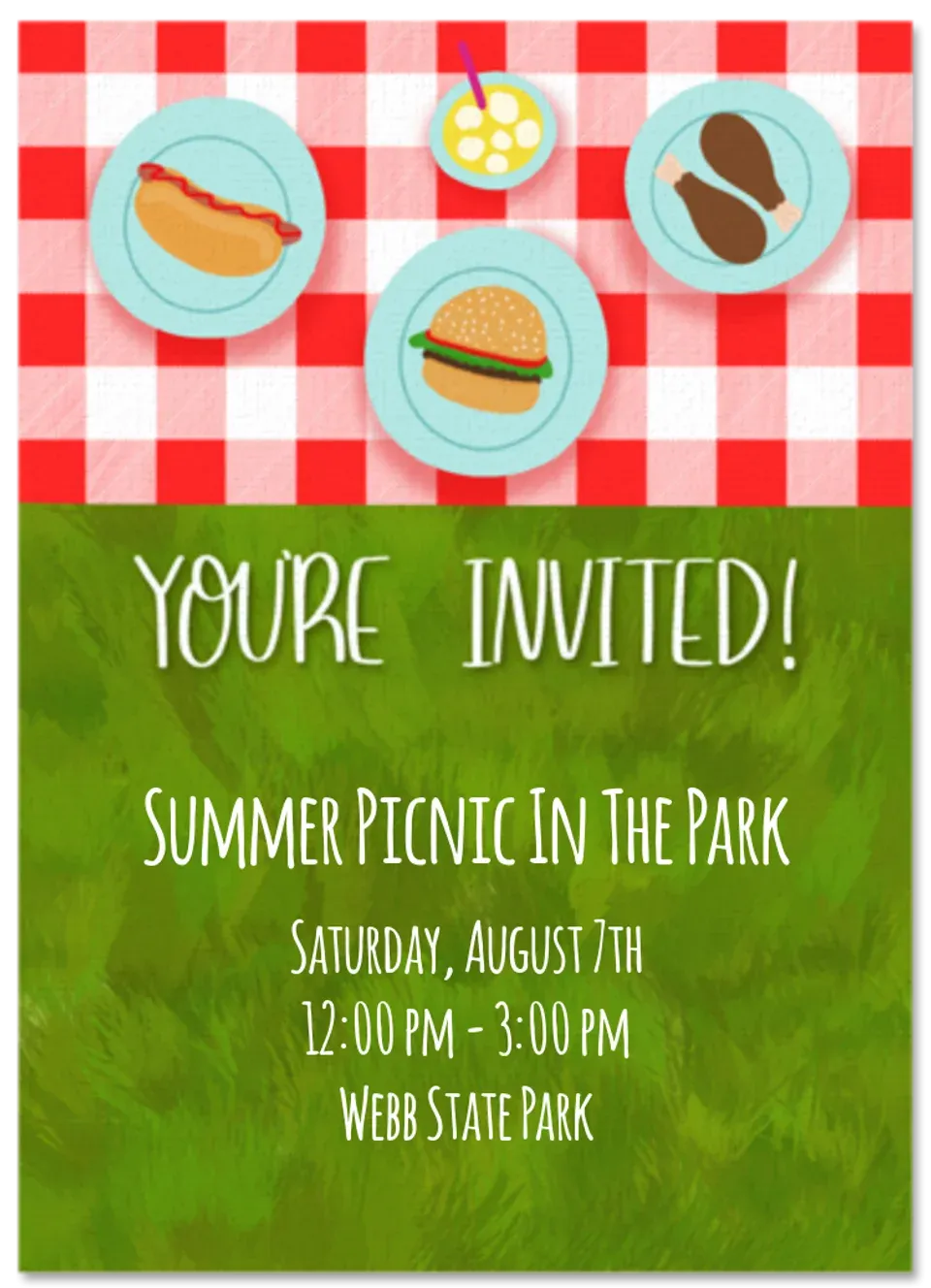 Summer Picnic card