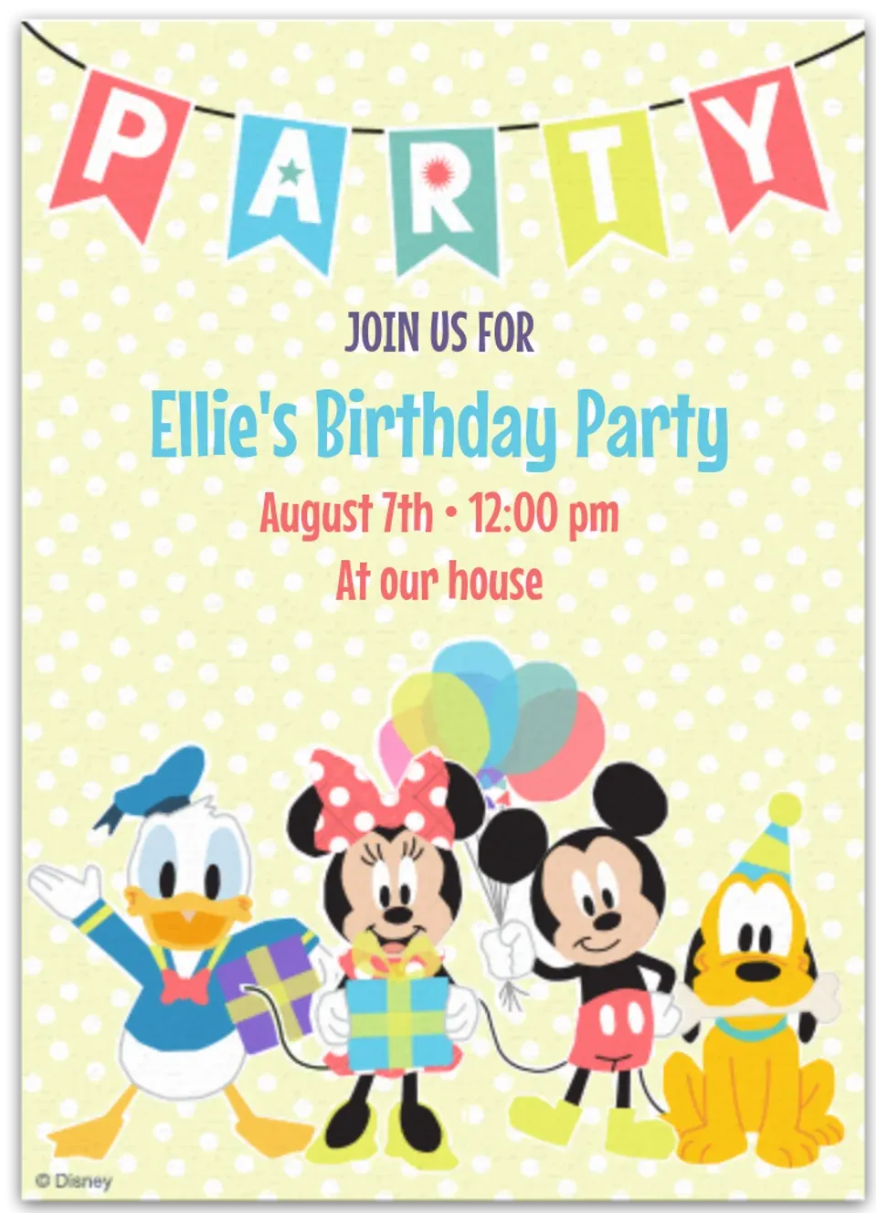 Disney Birthday card