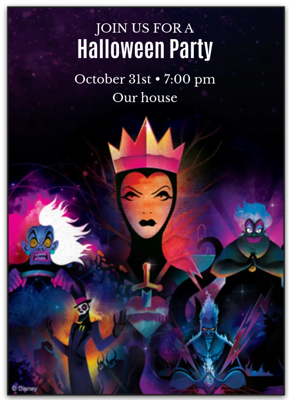 Disney Villains card