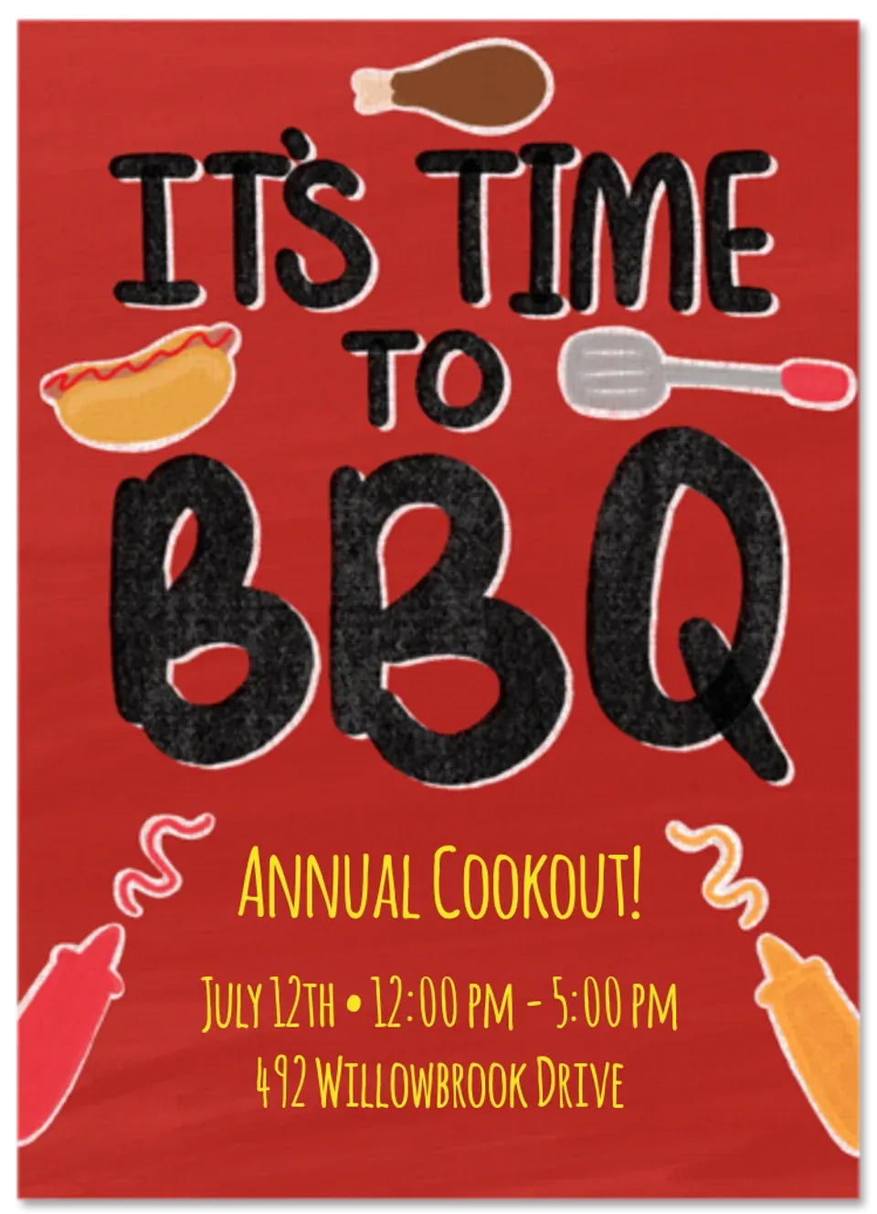 It's Time to BBQ card