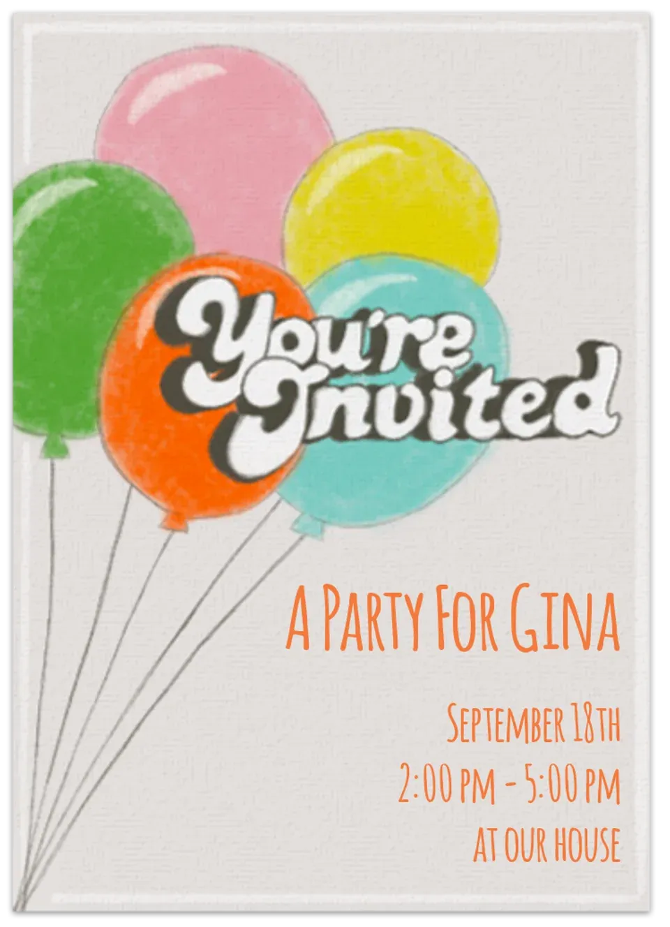 Happy Birthday Balloons card