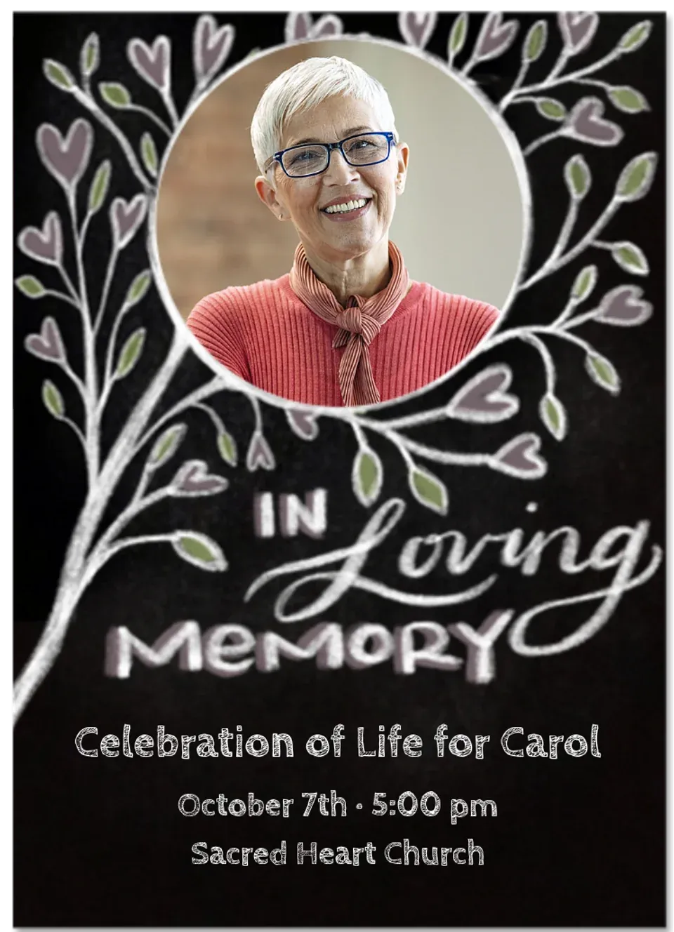 A Celebration of Life card
