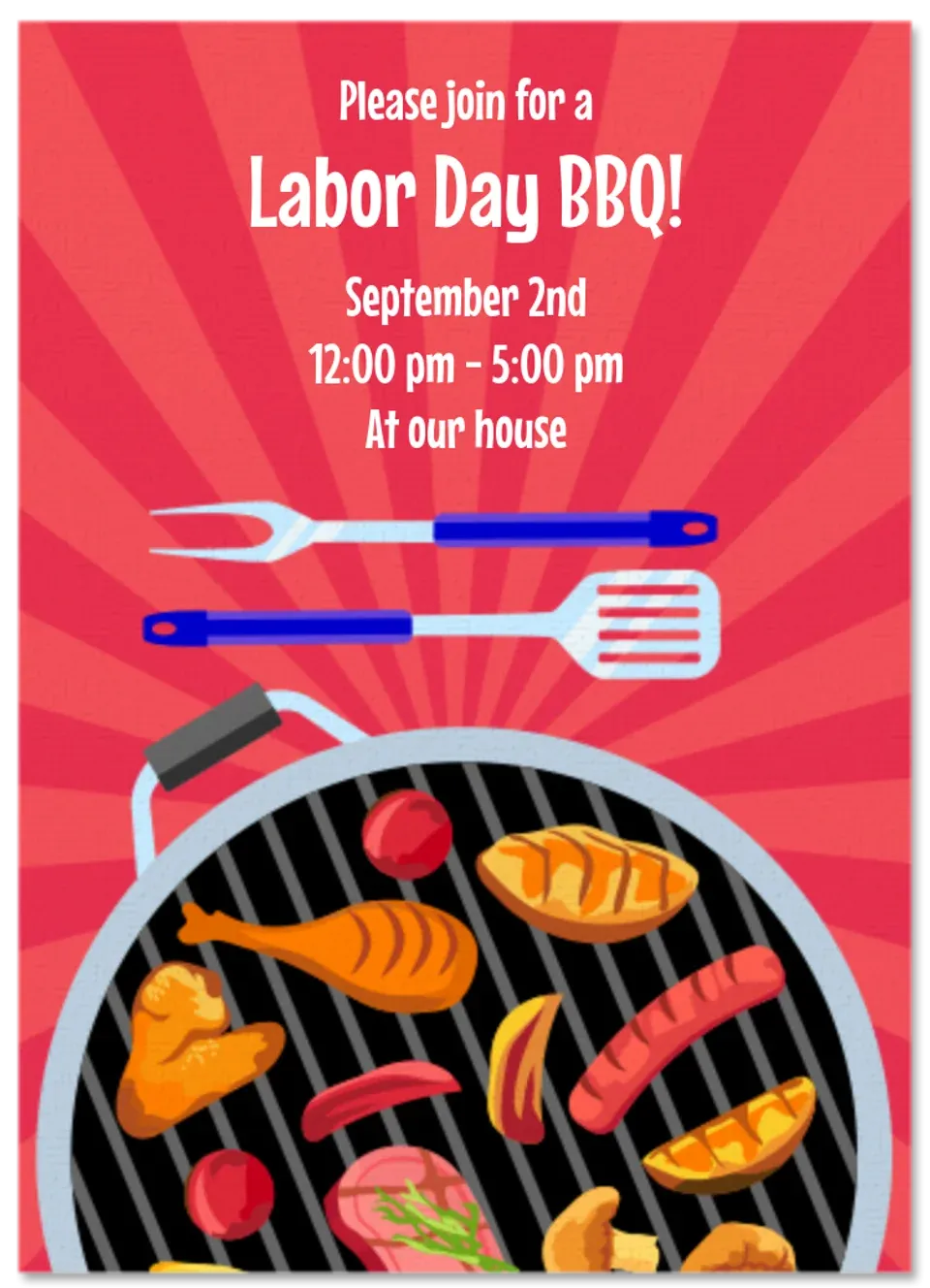 Labor Day Cookout card