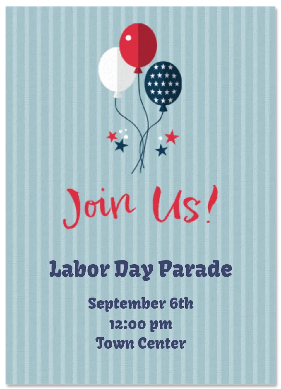 Labor Day Balloons card