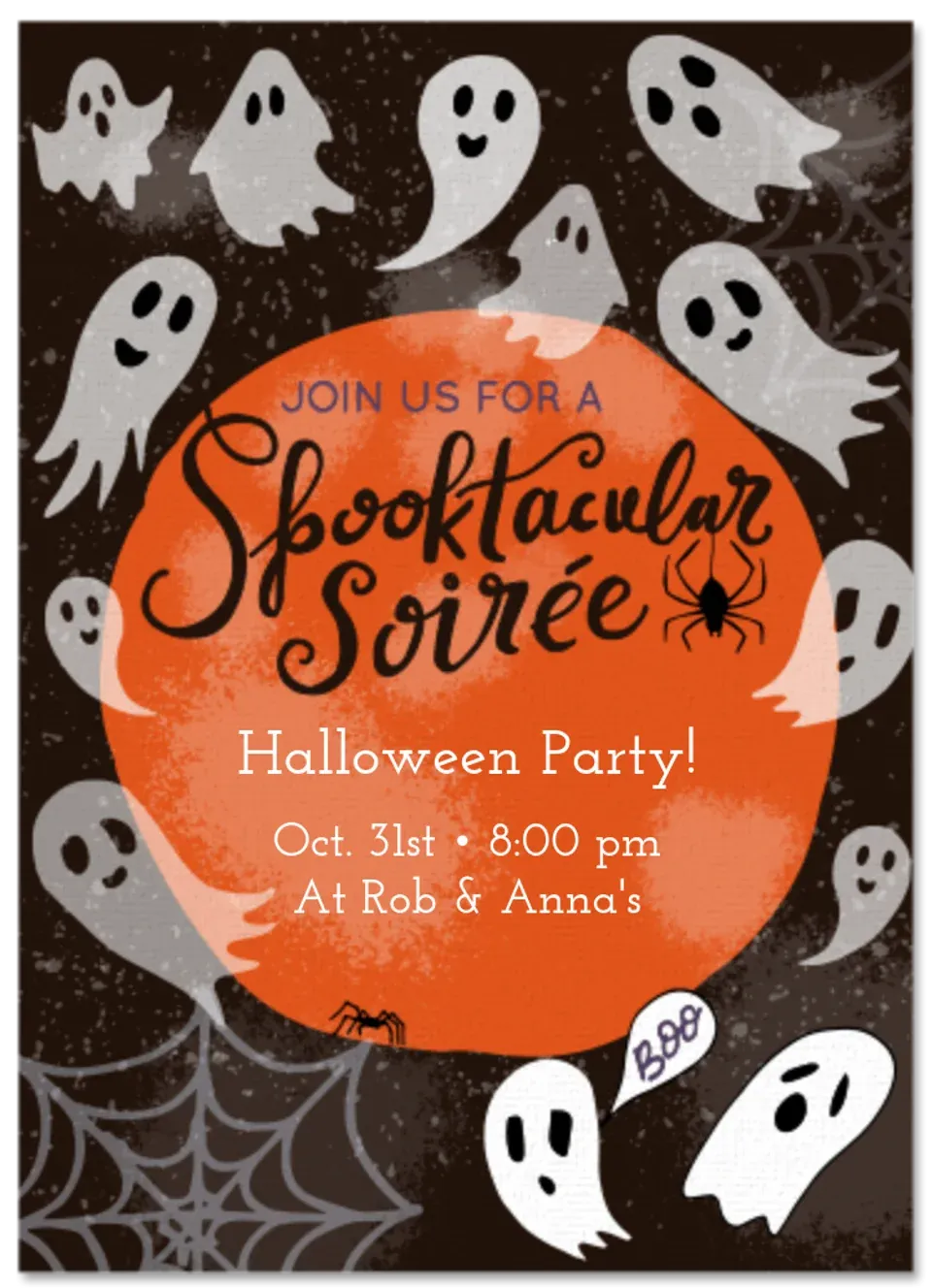 Spooktacular Soirée card