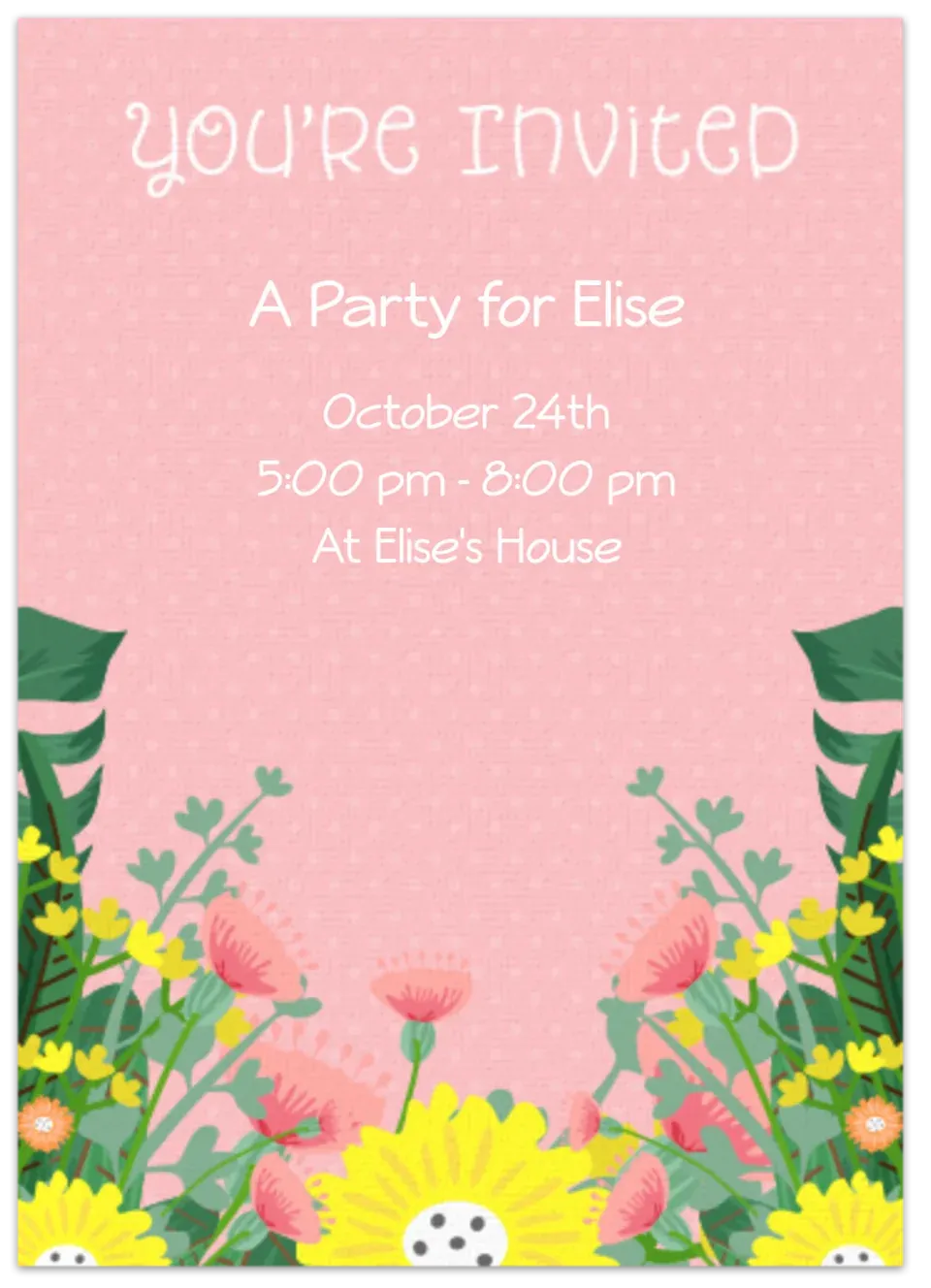 Tropical Bouquet card