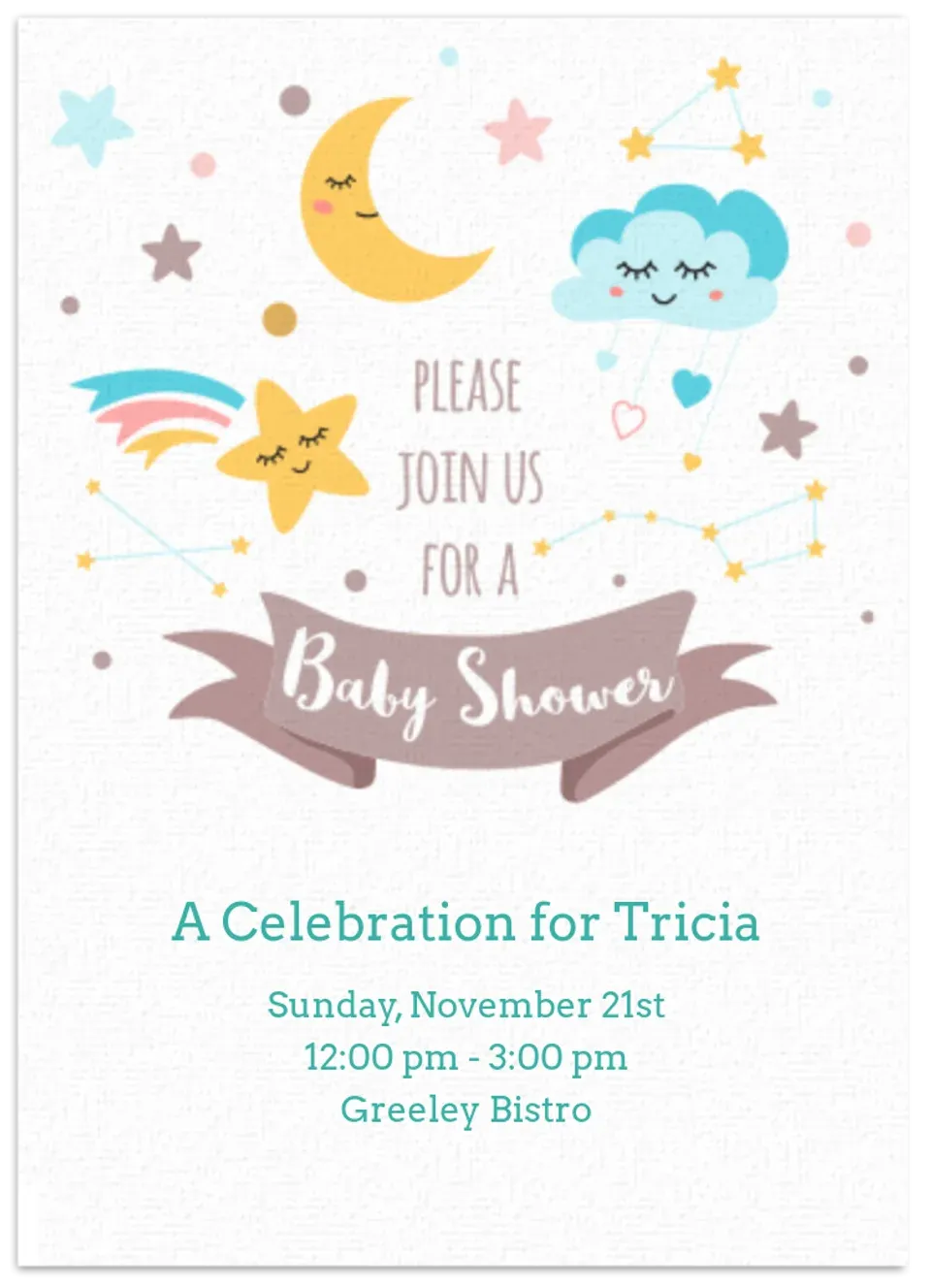 Cutesy Baby Shower card