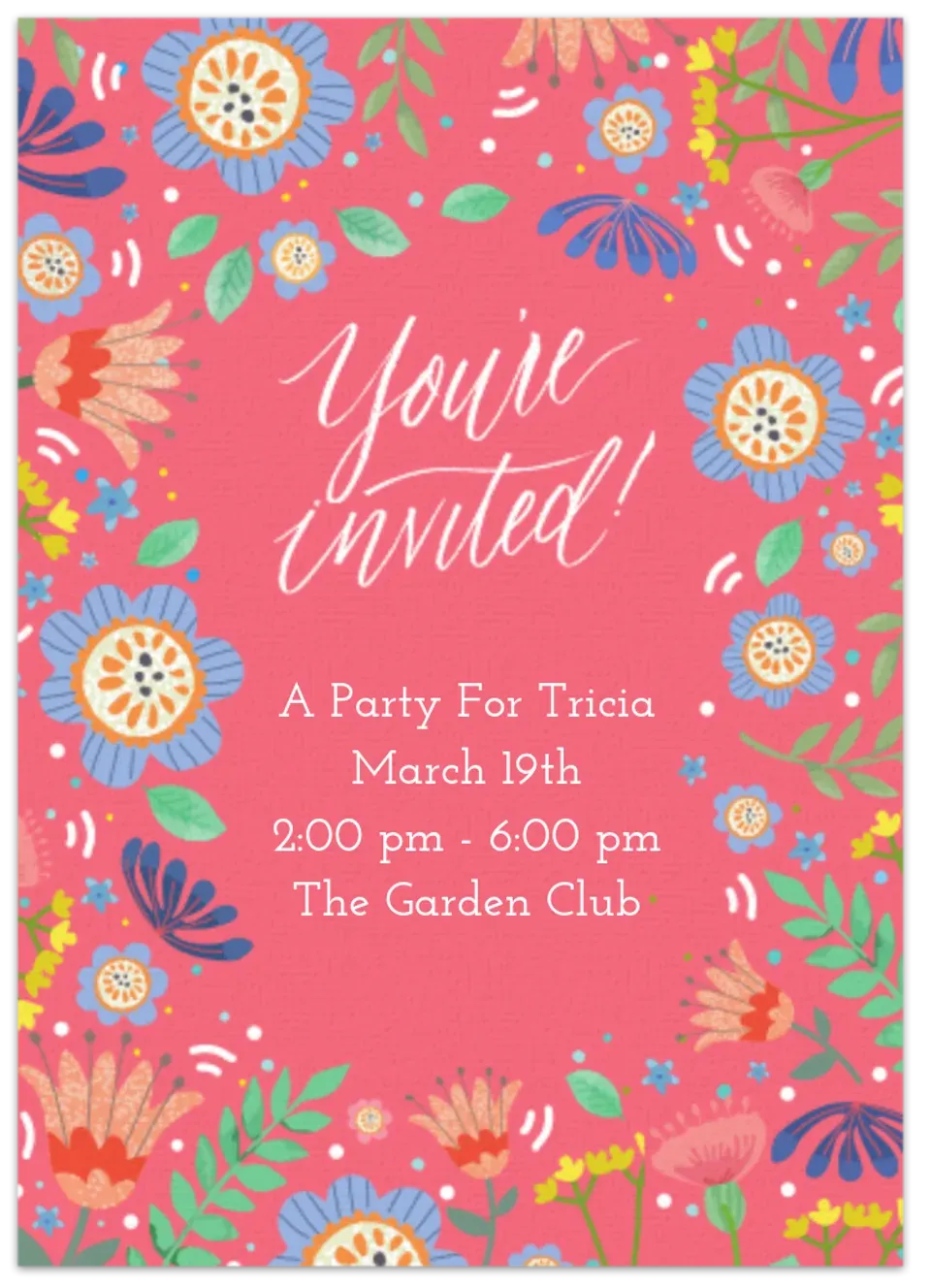 Garden Party card