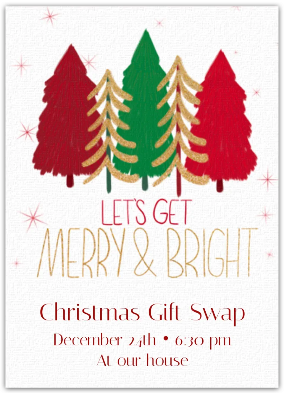 Merry & Bright Trees card