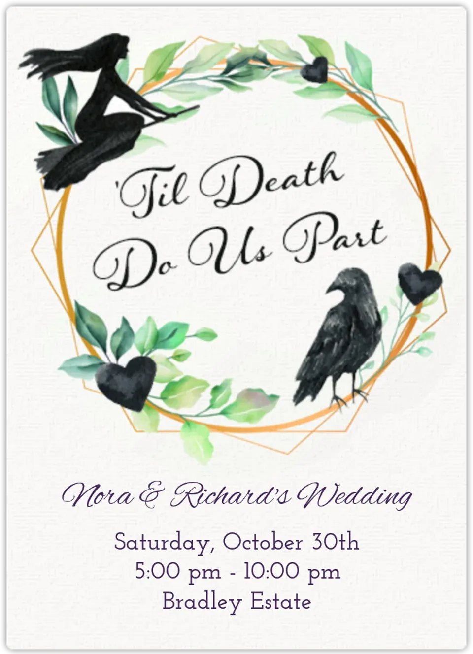 Spooky Wedding card