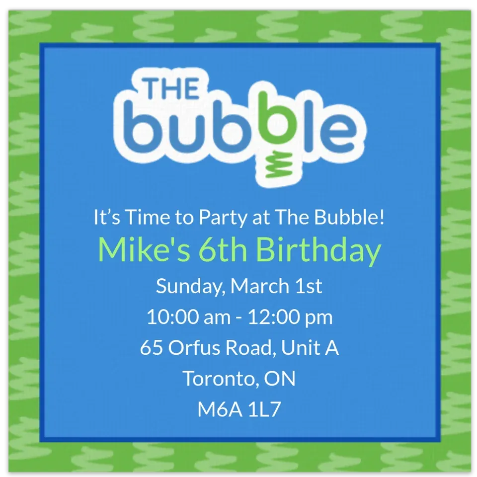 The Bubble | Boy Birthday card