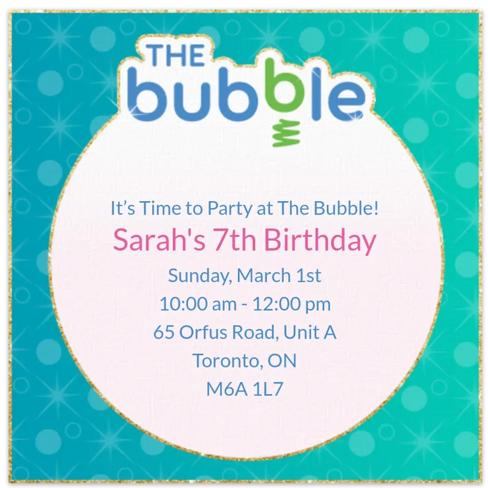The Bubble | Girl Birthday card