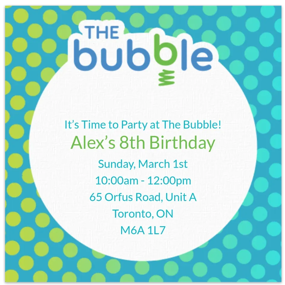 The Bubble | Kids Birthday card