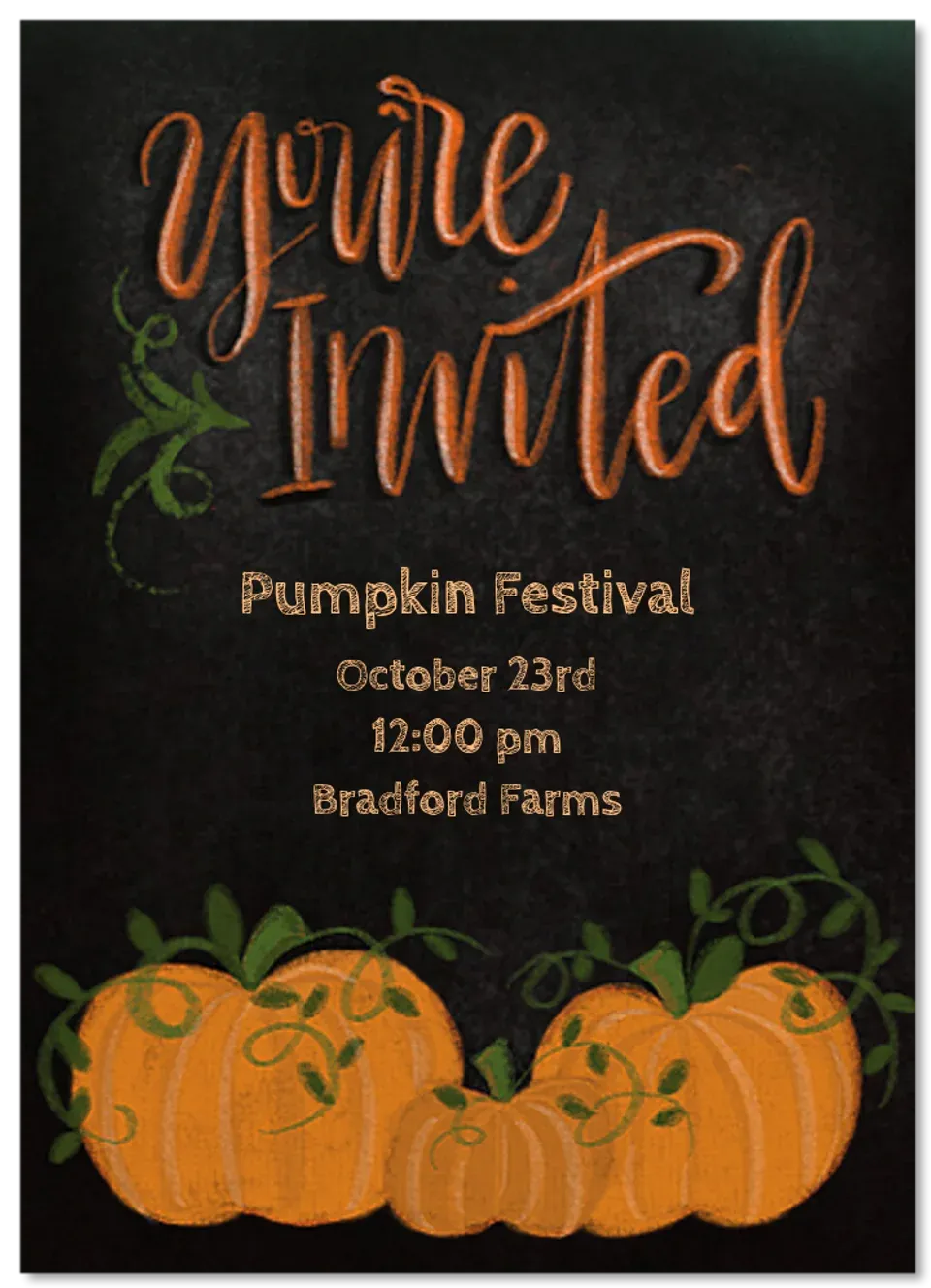 Pumpkin Patch Chalkboard card