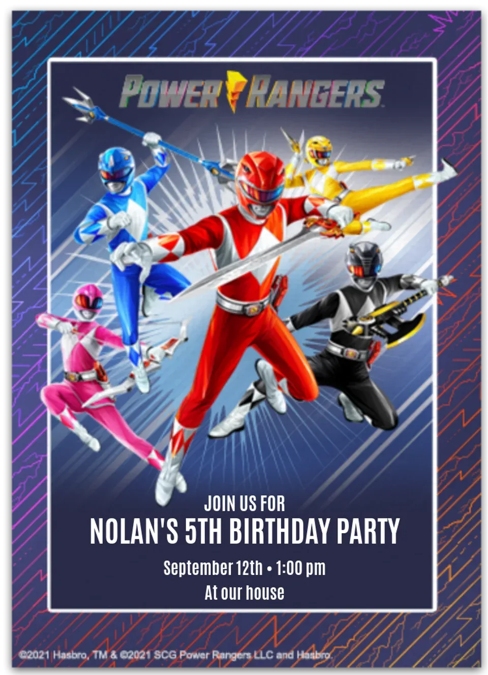 Power Rangers | Morph Into Action card