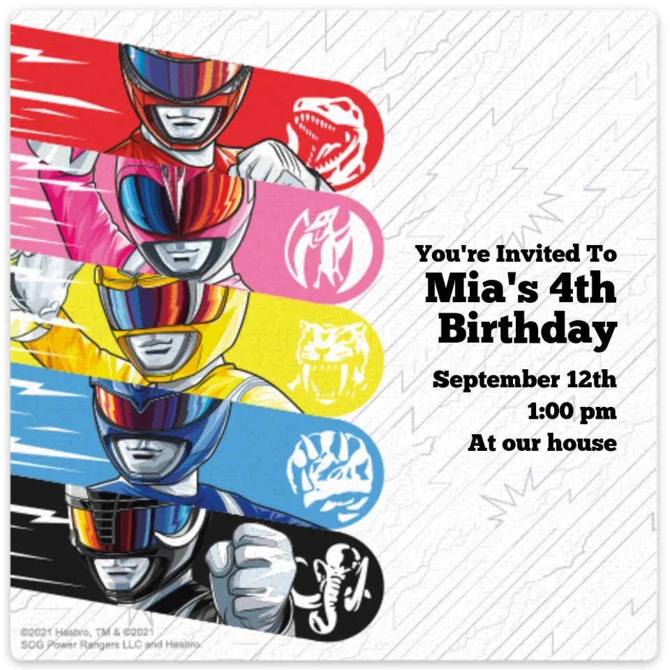 Power Rangers | In Action card