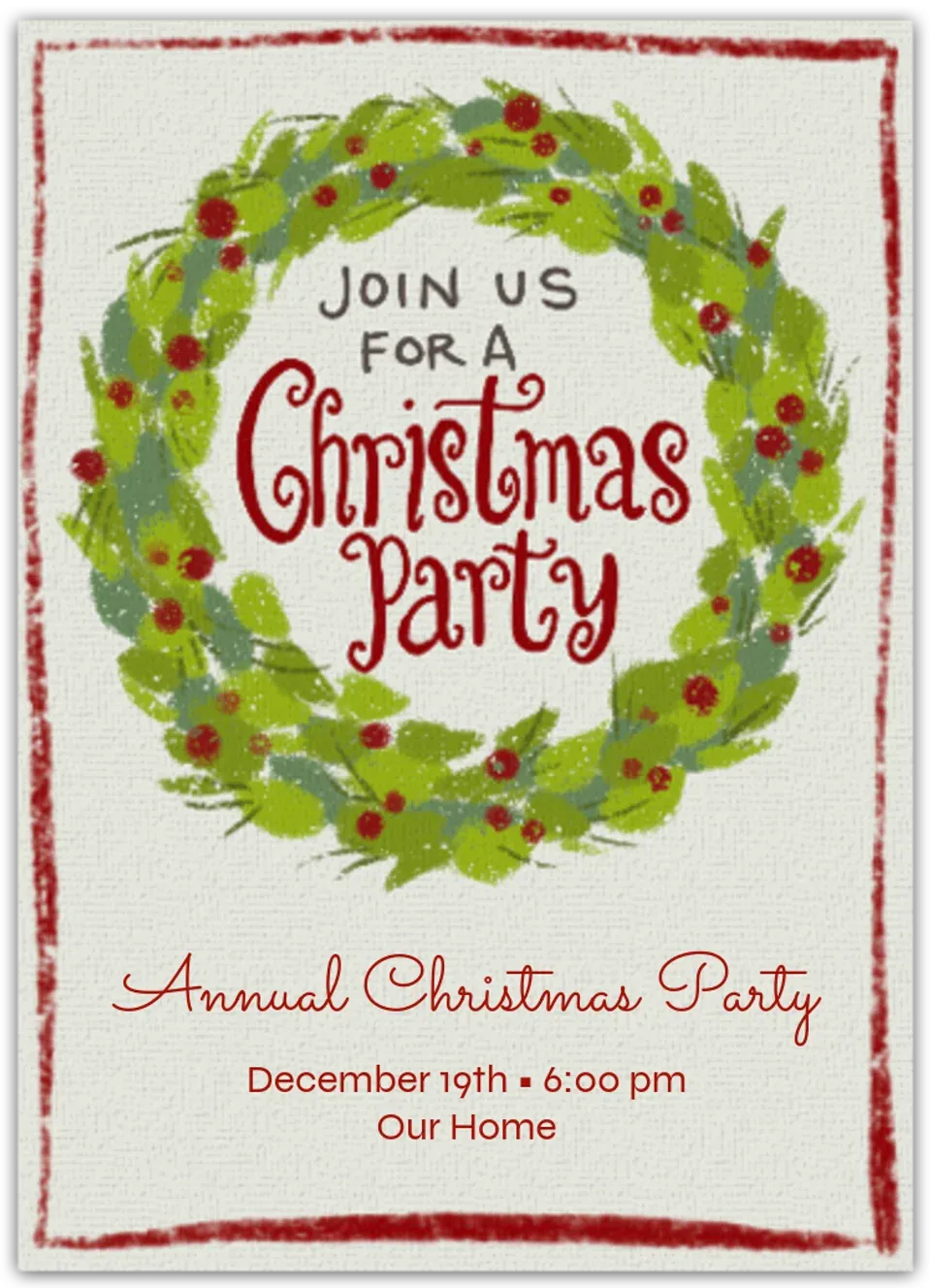 Chalkboard Wreath card