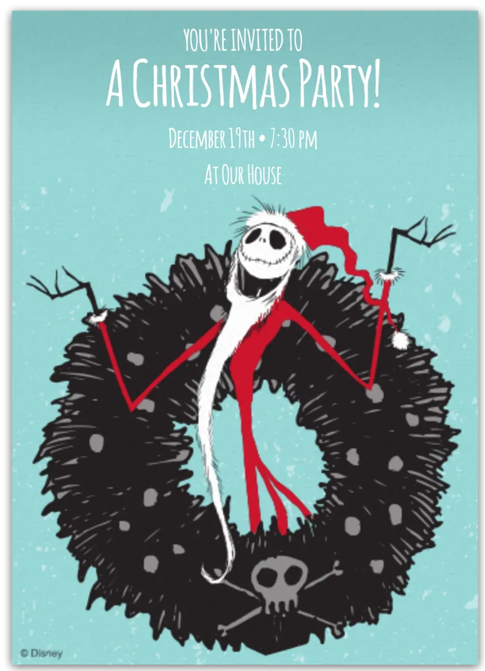 Santa Jack Skellington card