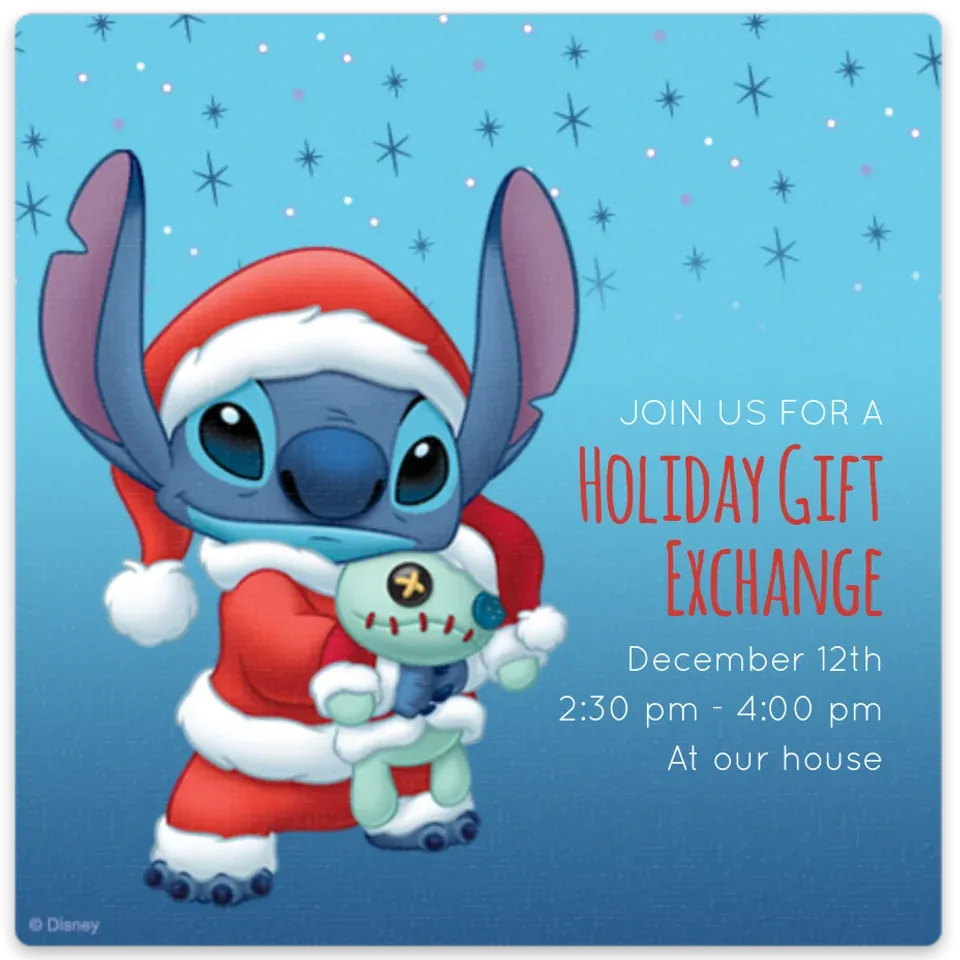 Stitch Christmas card