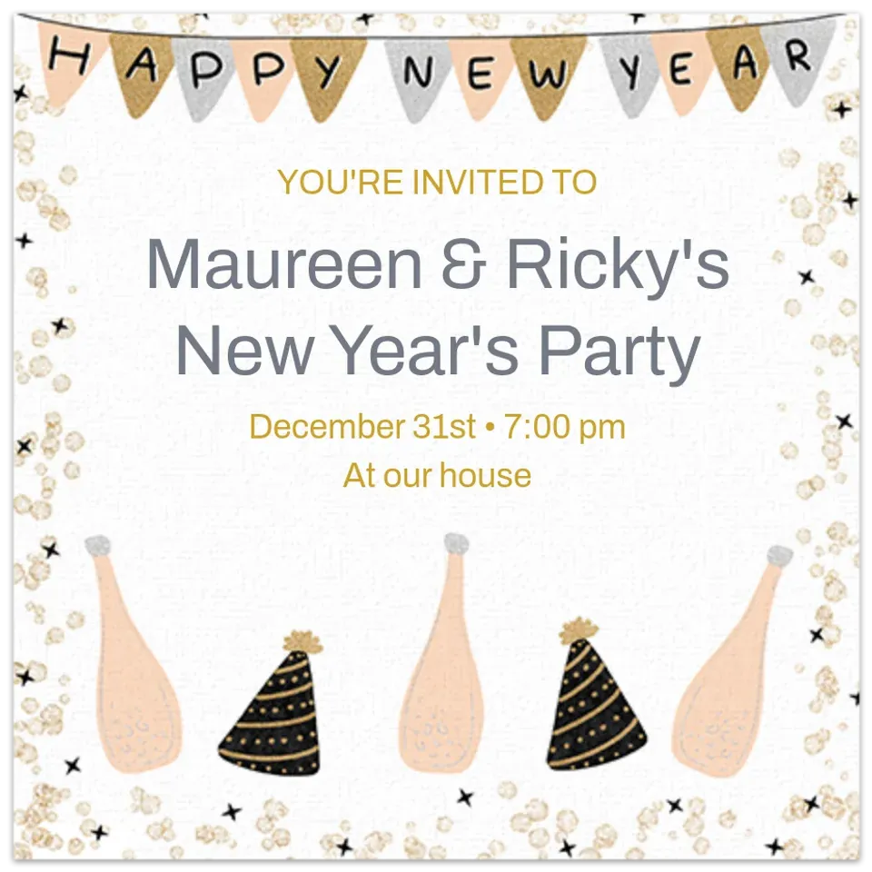 New Year Banner card