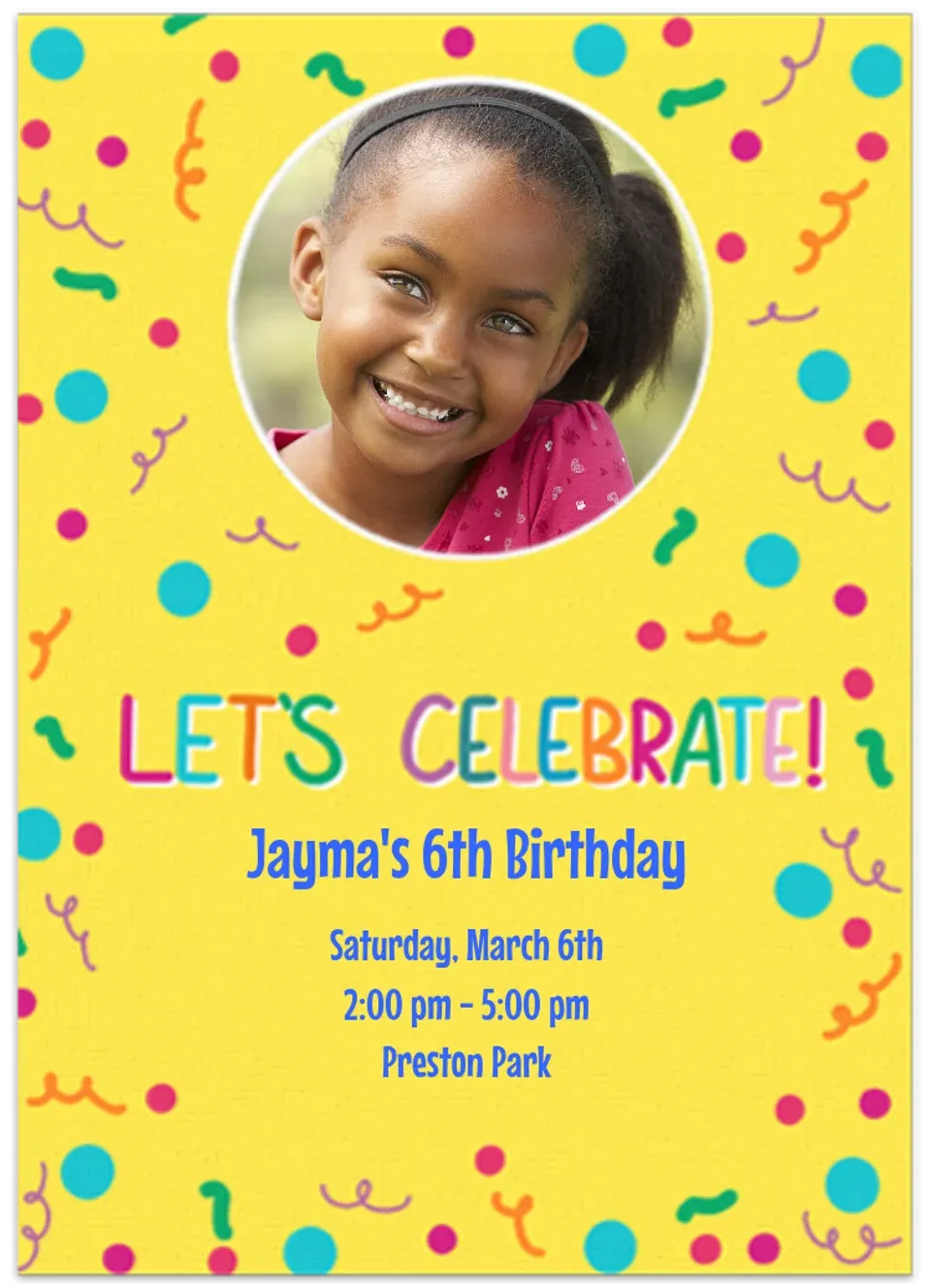 Kids Birthday Photo card