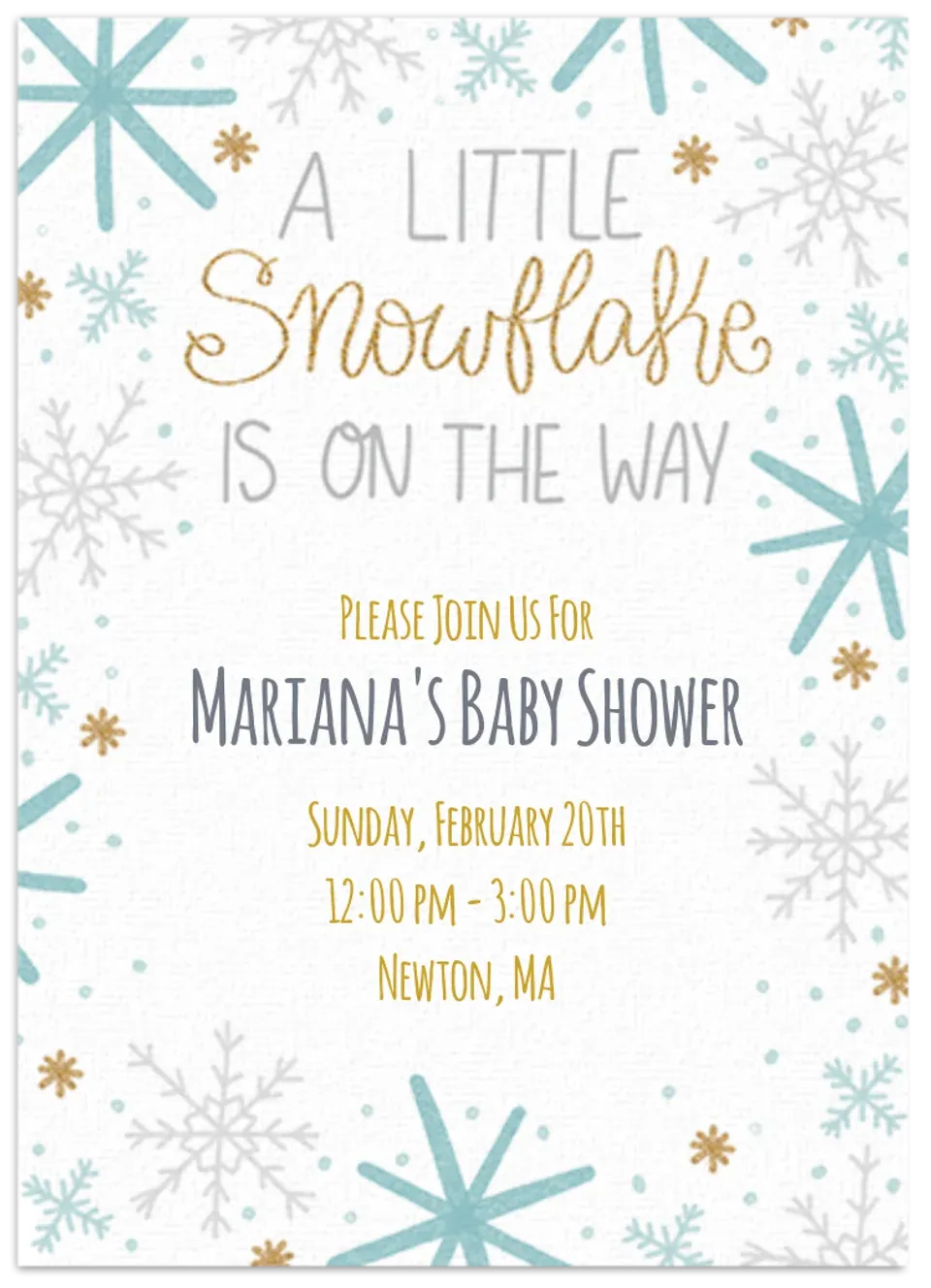 Little Snowflake card