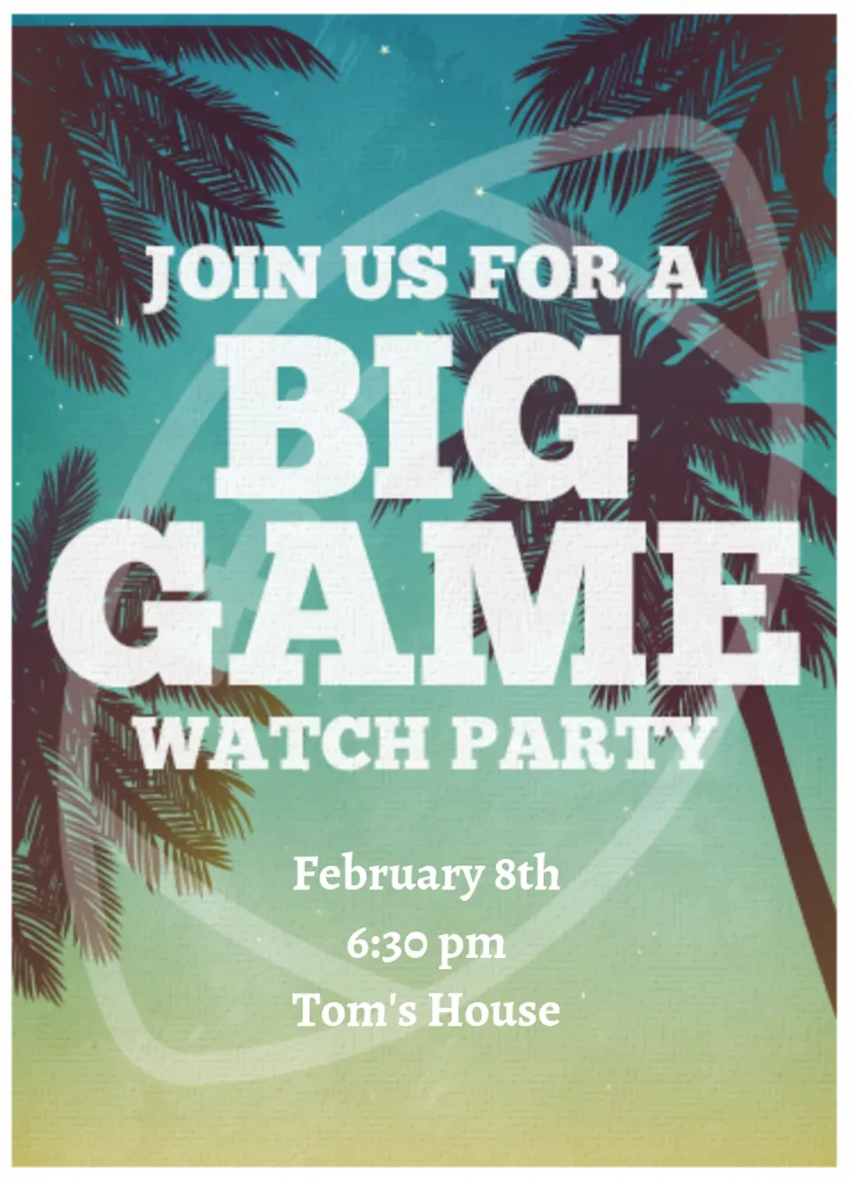 Big Game Santa Clara card