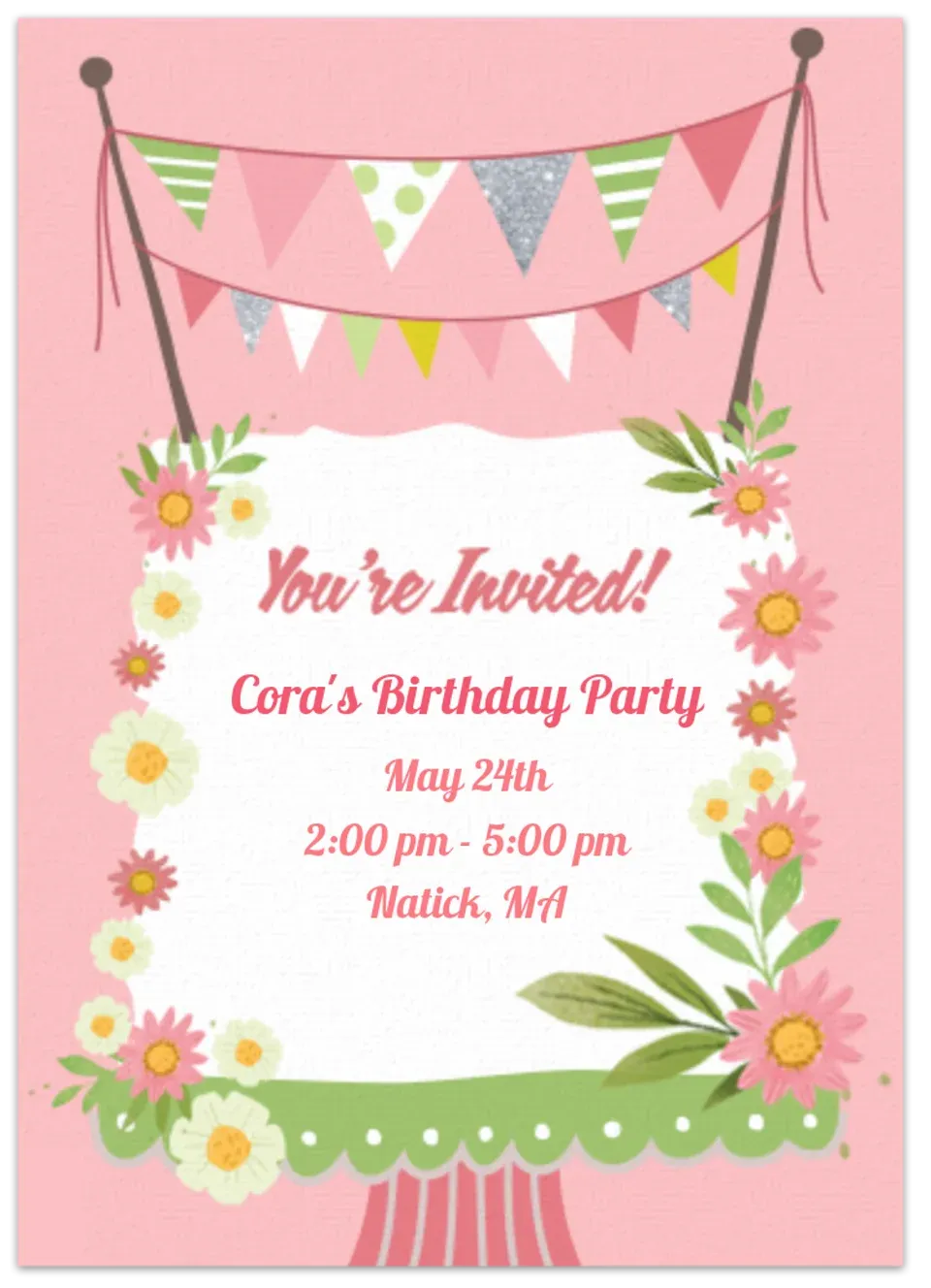 Springtime Birthday Cake card