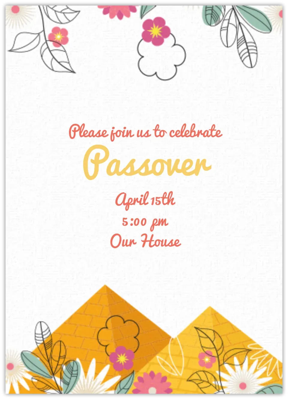 Passover Sketch card