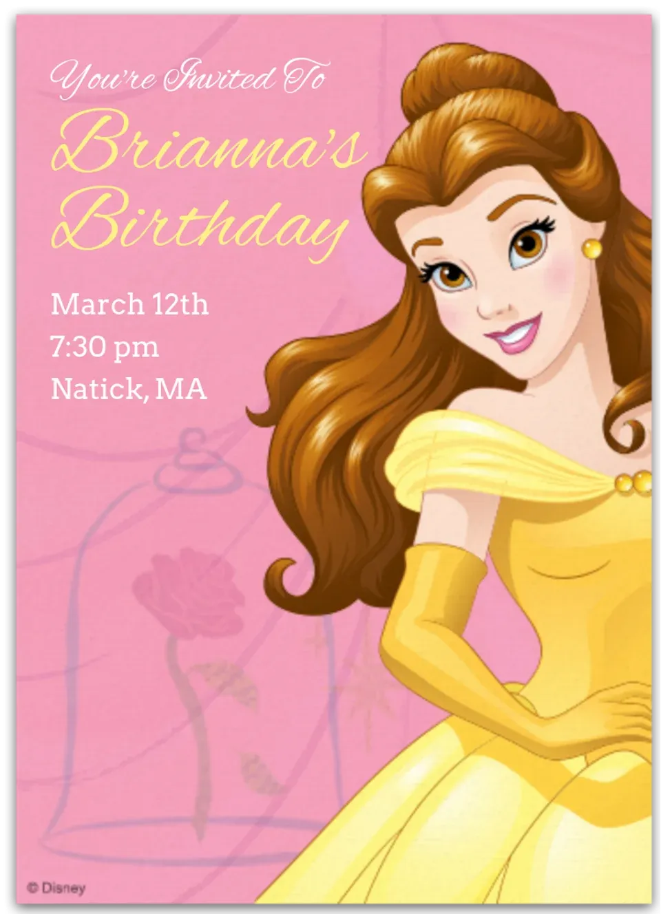 Princess Belle card