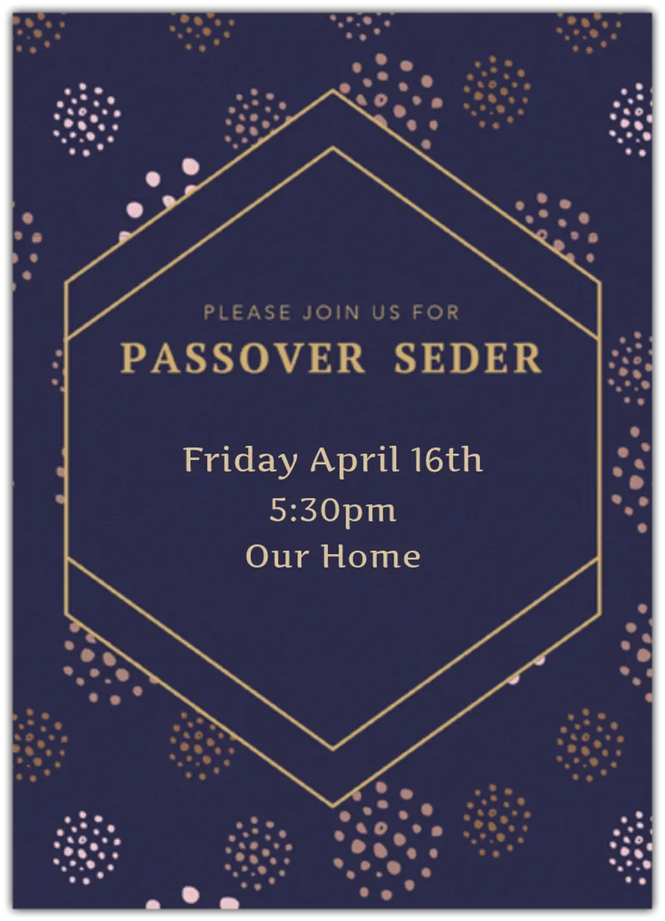 Formal Seder card