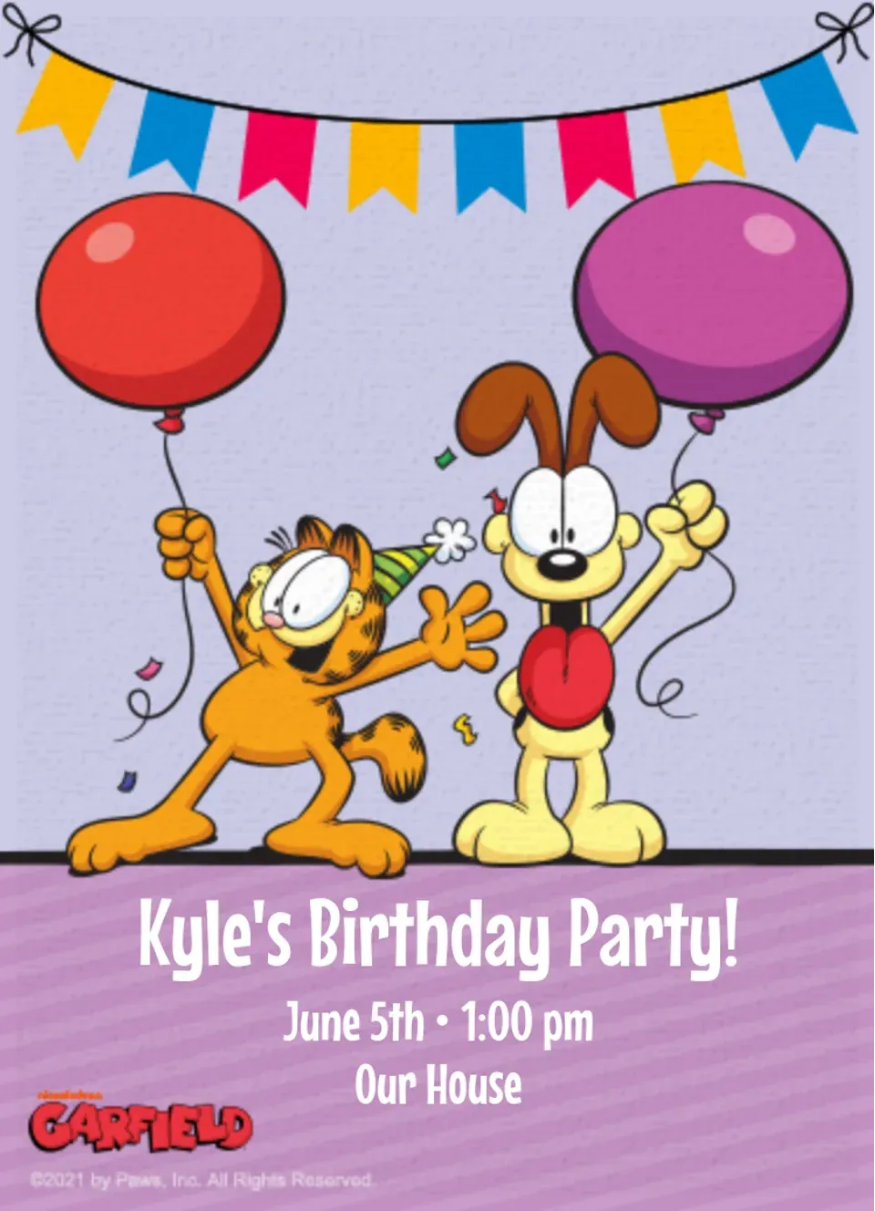 Garfield Birthday card