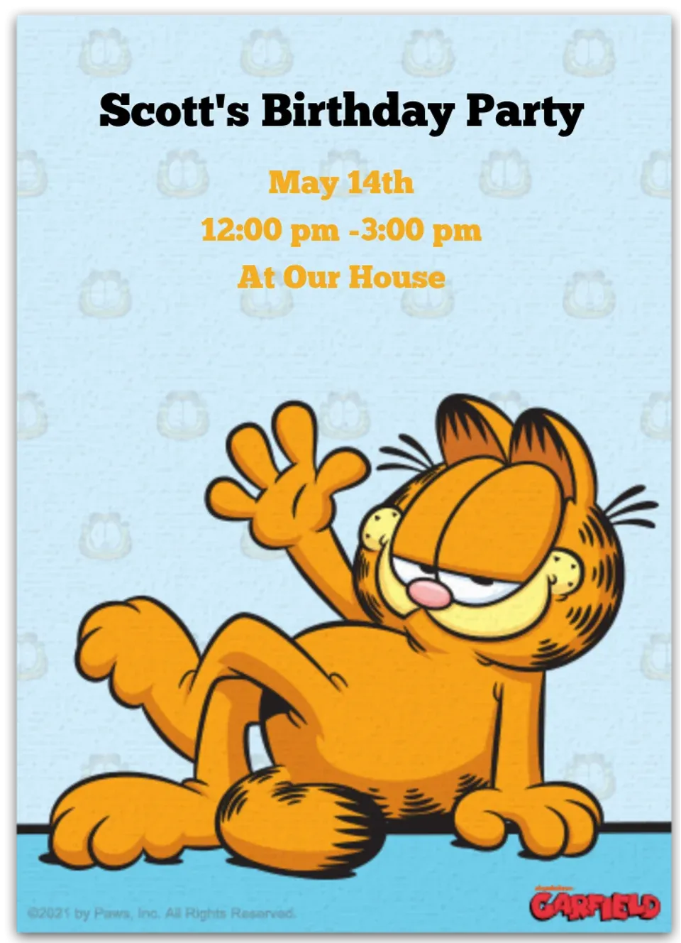 Garfield Classic card