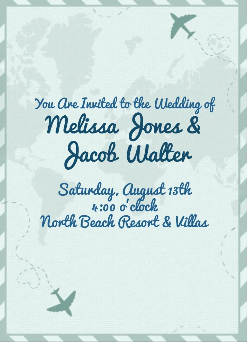 Destination Wedding card