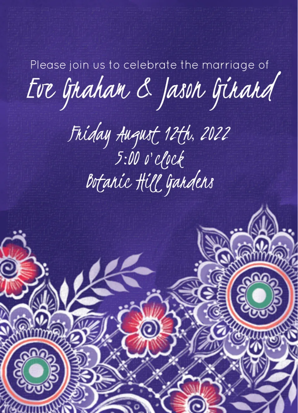 Buddhist Wedding card