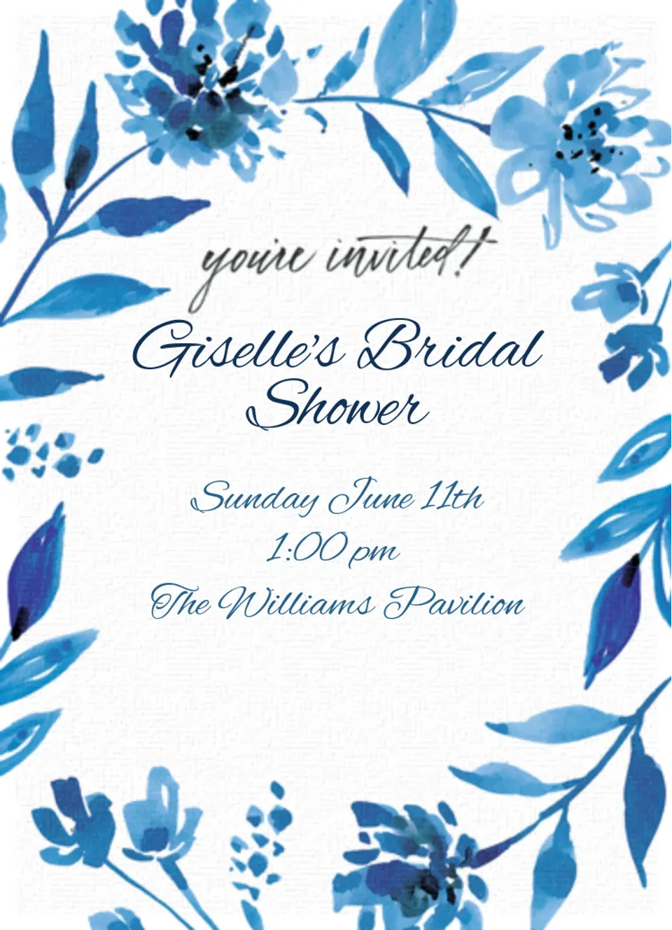 Watercolor Wedding card