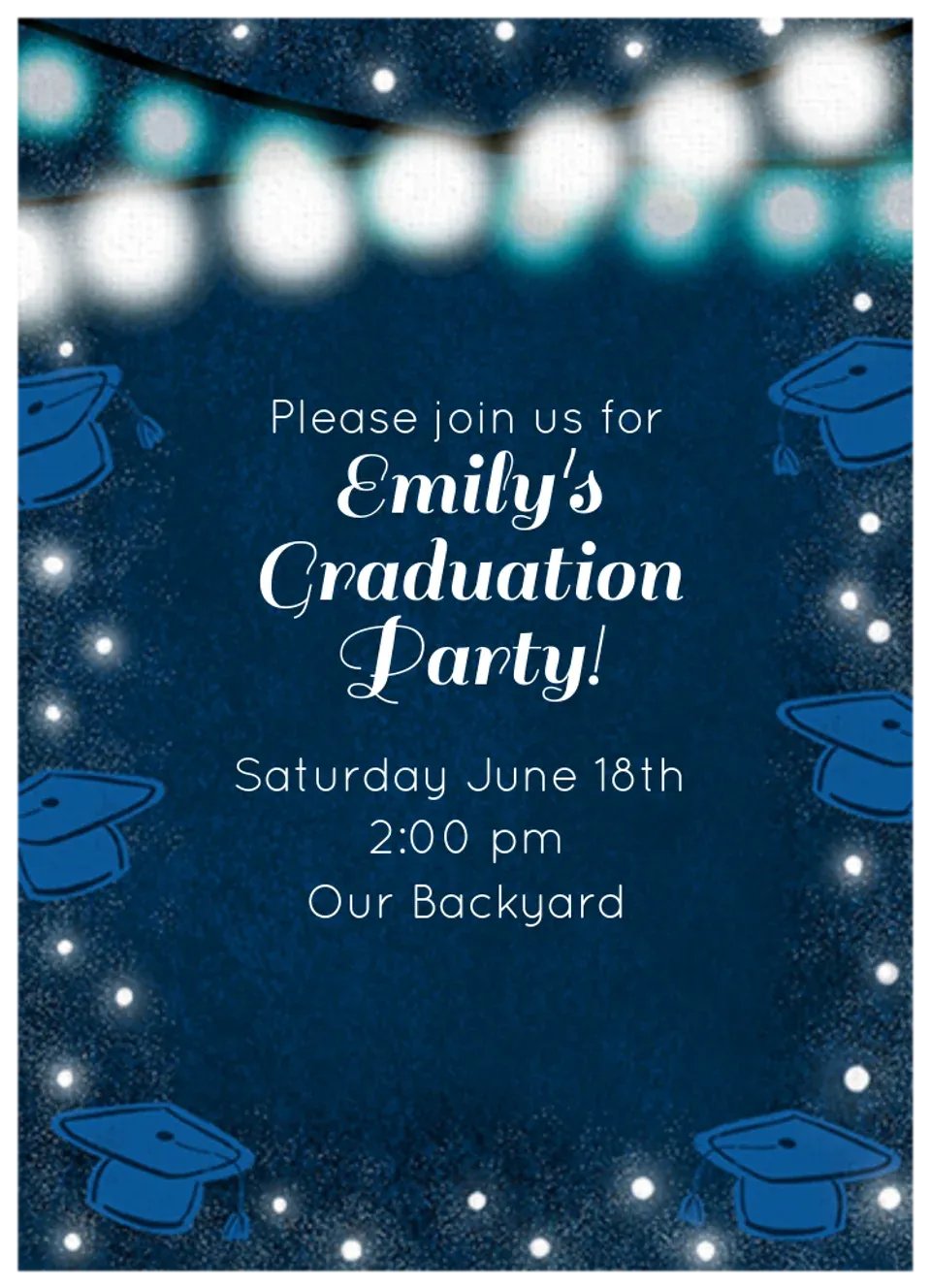 Backyard Graduation card