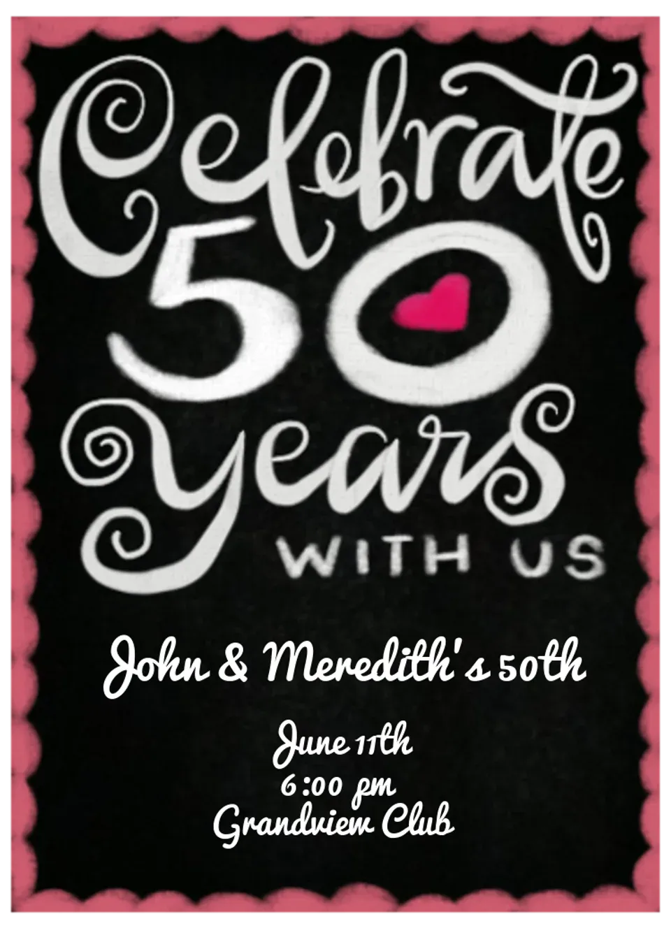 50th Anniversary card