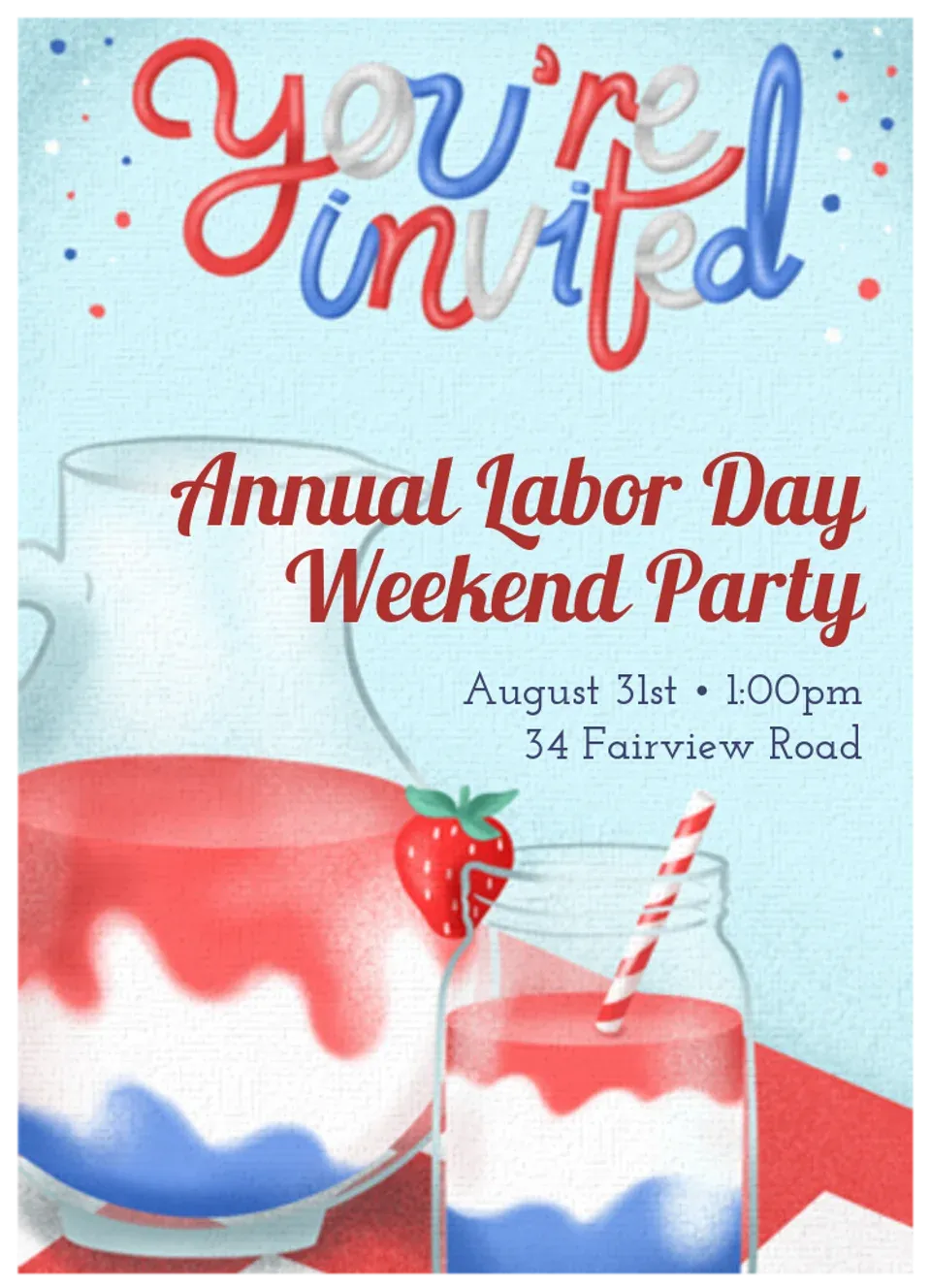 Patriotic Cocktail card