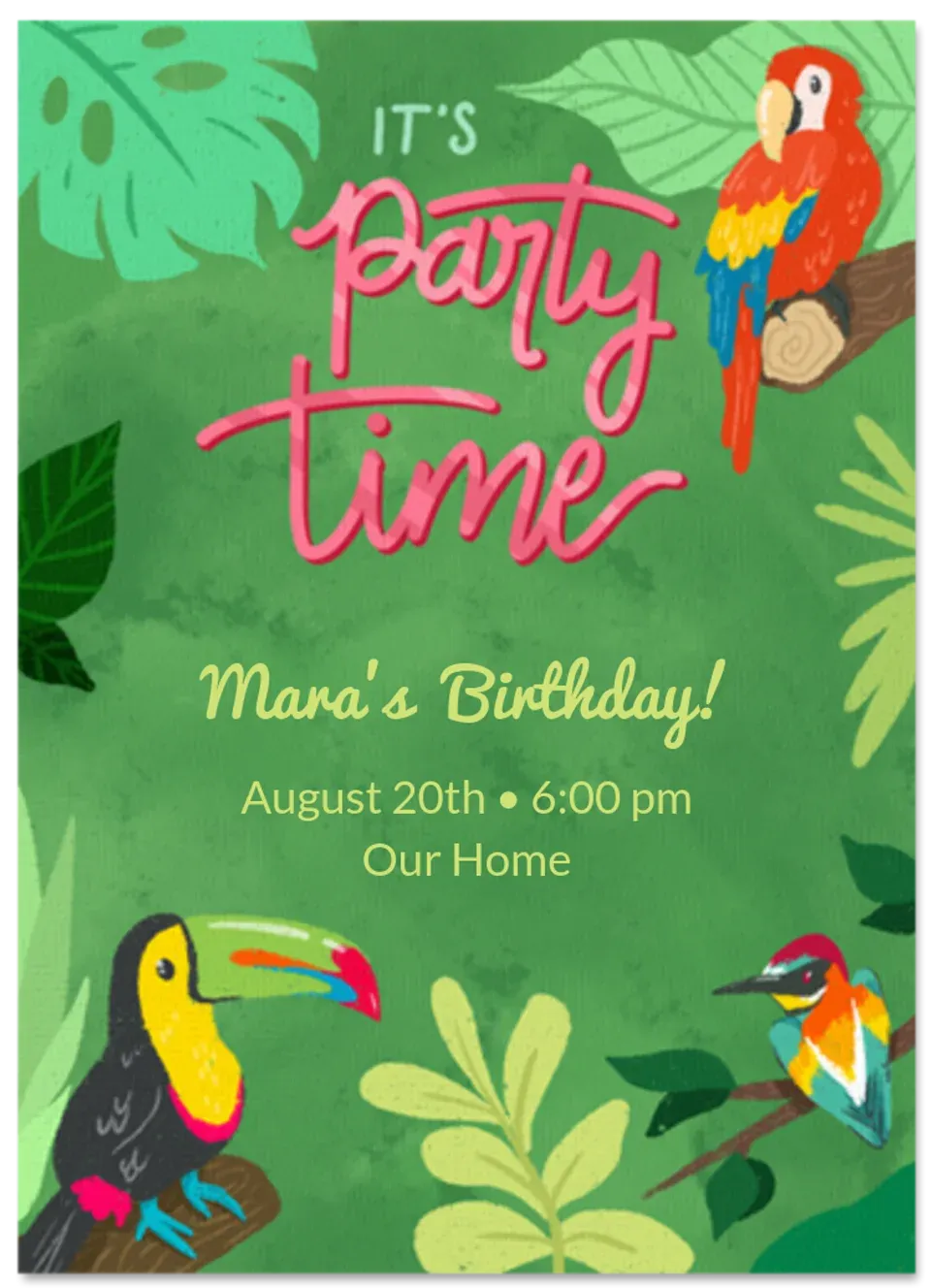 Tropical Birds card