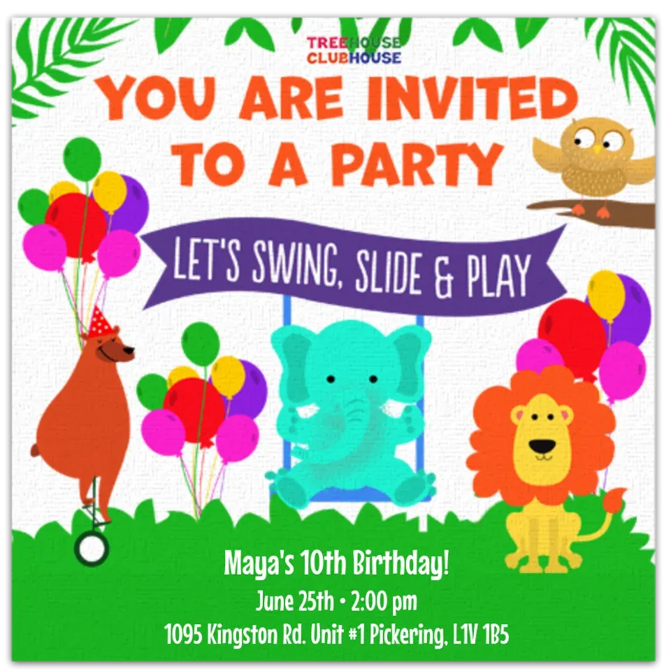 Treehouse Clubhouse | Balloons card