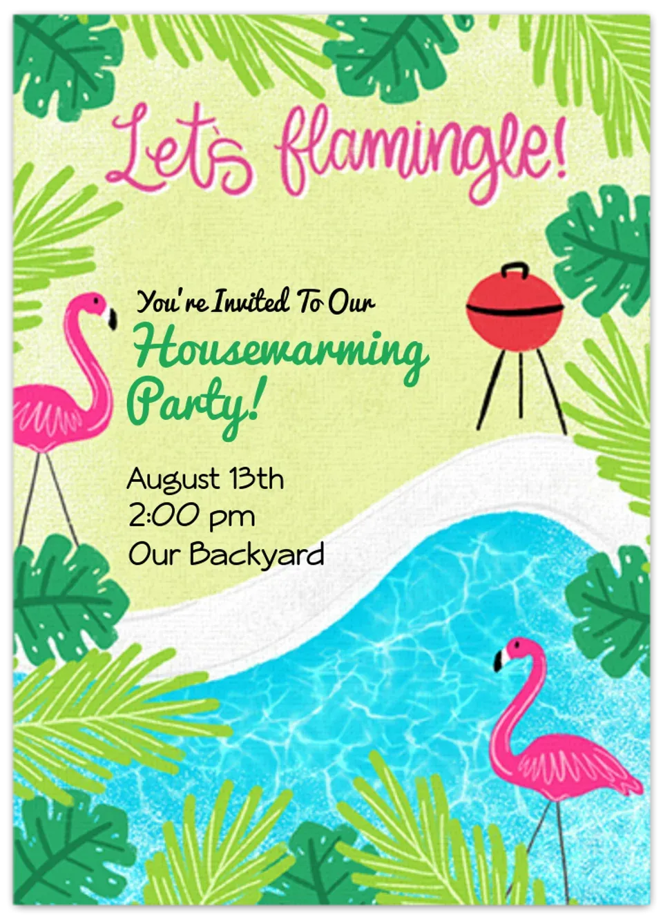 Flamingo Pool card
