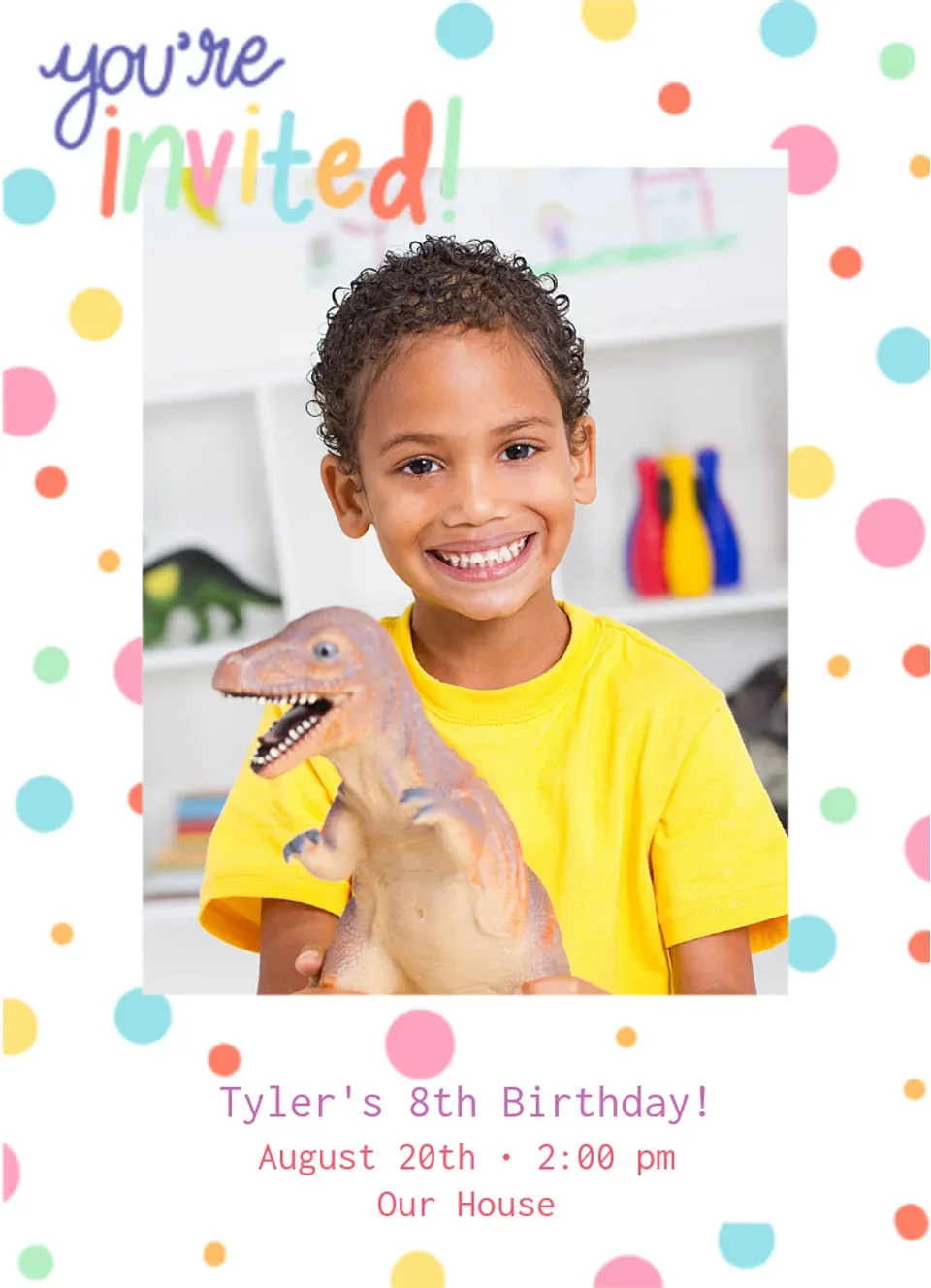 Kids Party Photo card