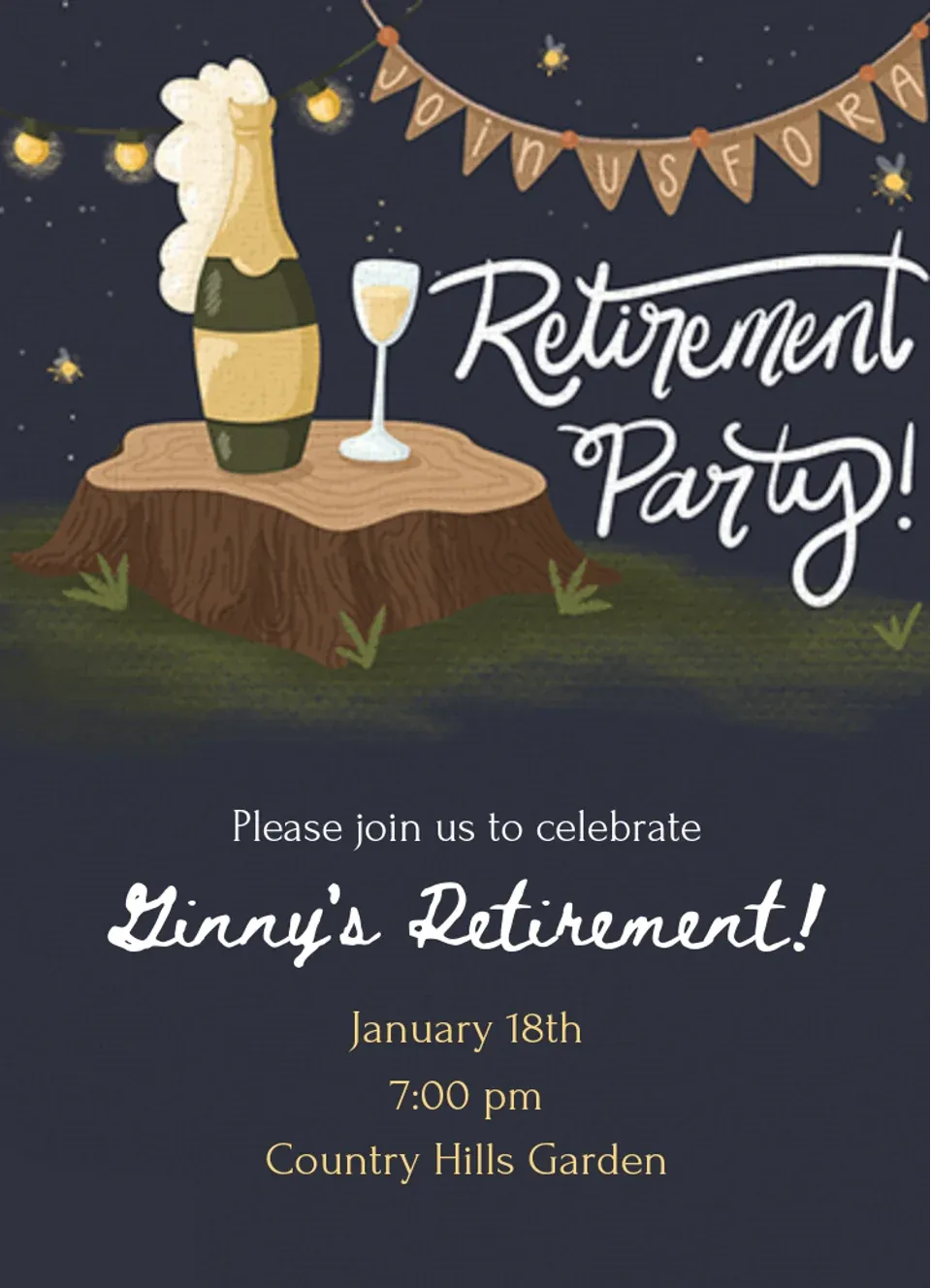 Rustic Retirement card