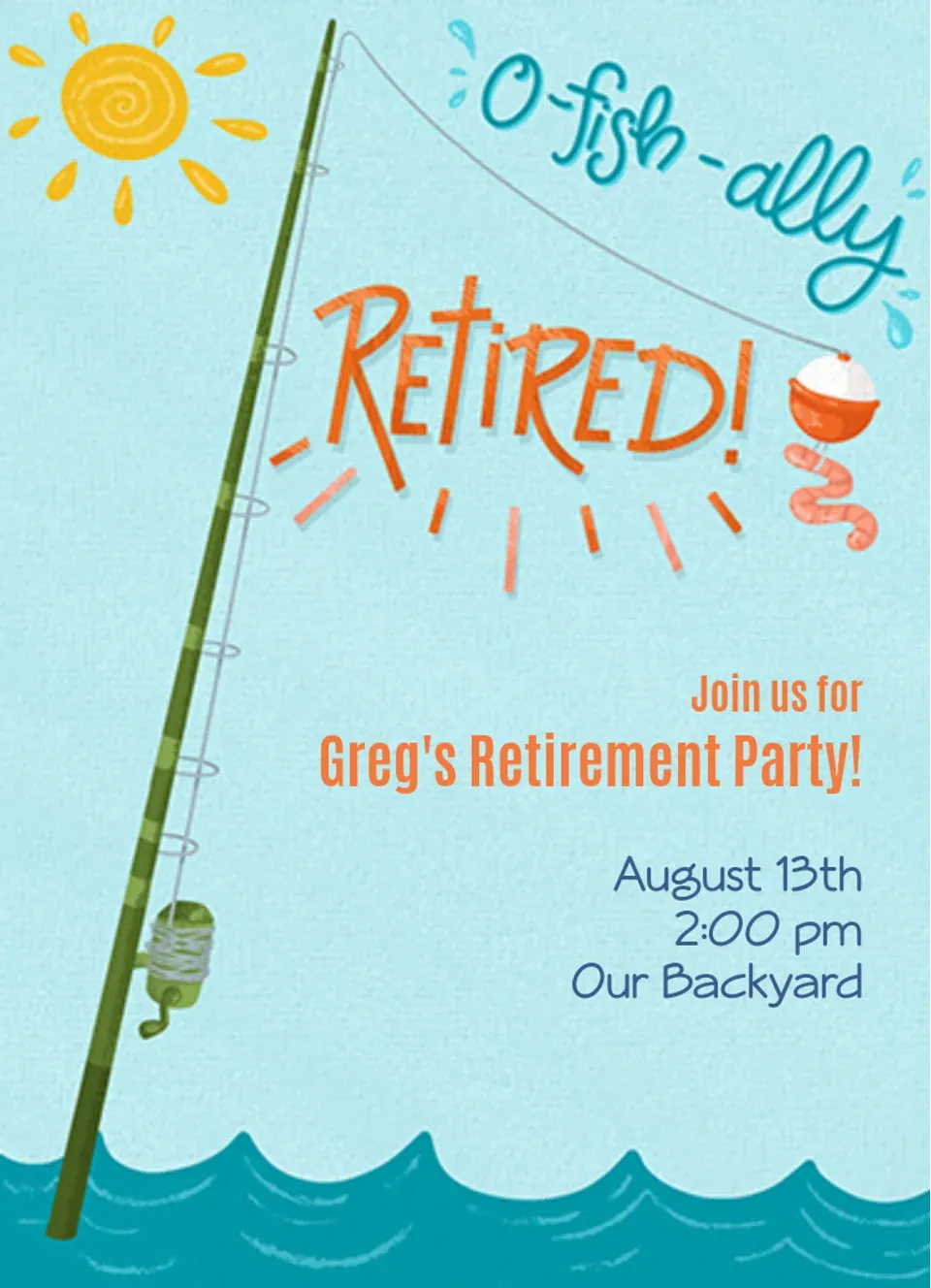 Fishing Retirement card