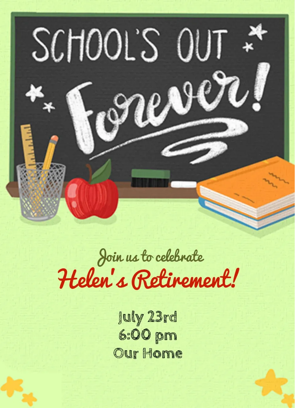 School's Out Forever card