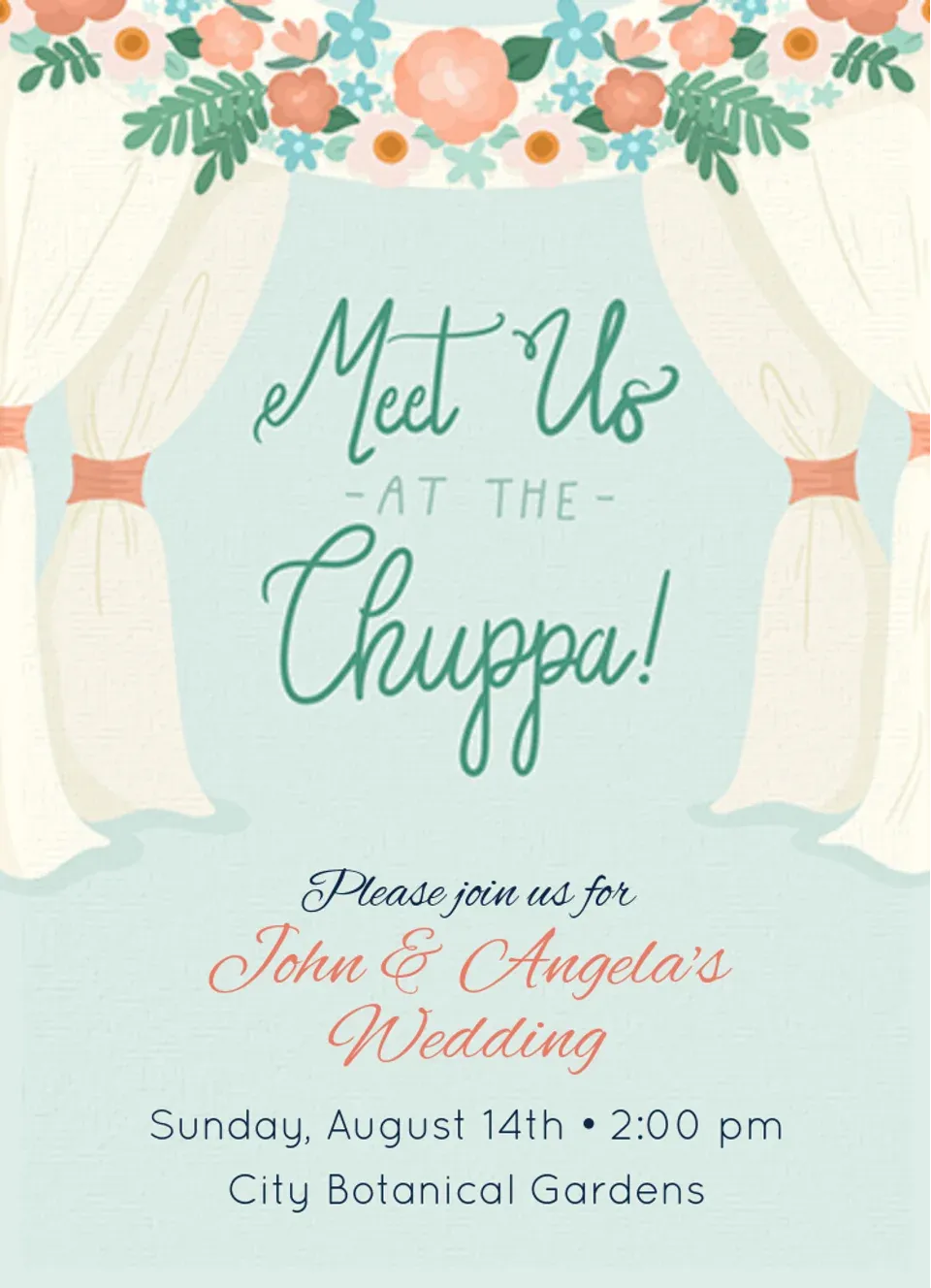 Meet Us at the Chuppa card