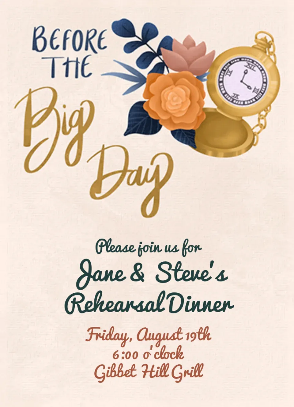 Before The Big Day card