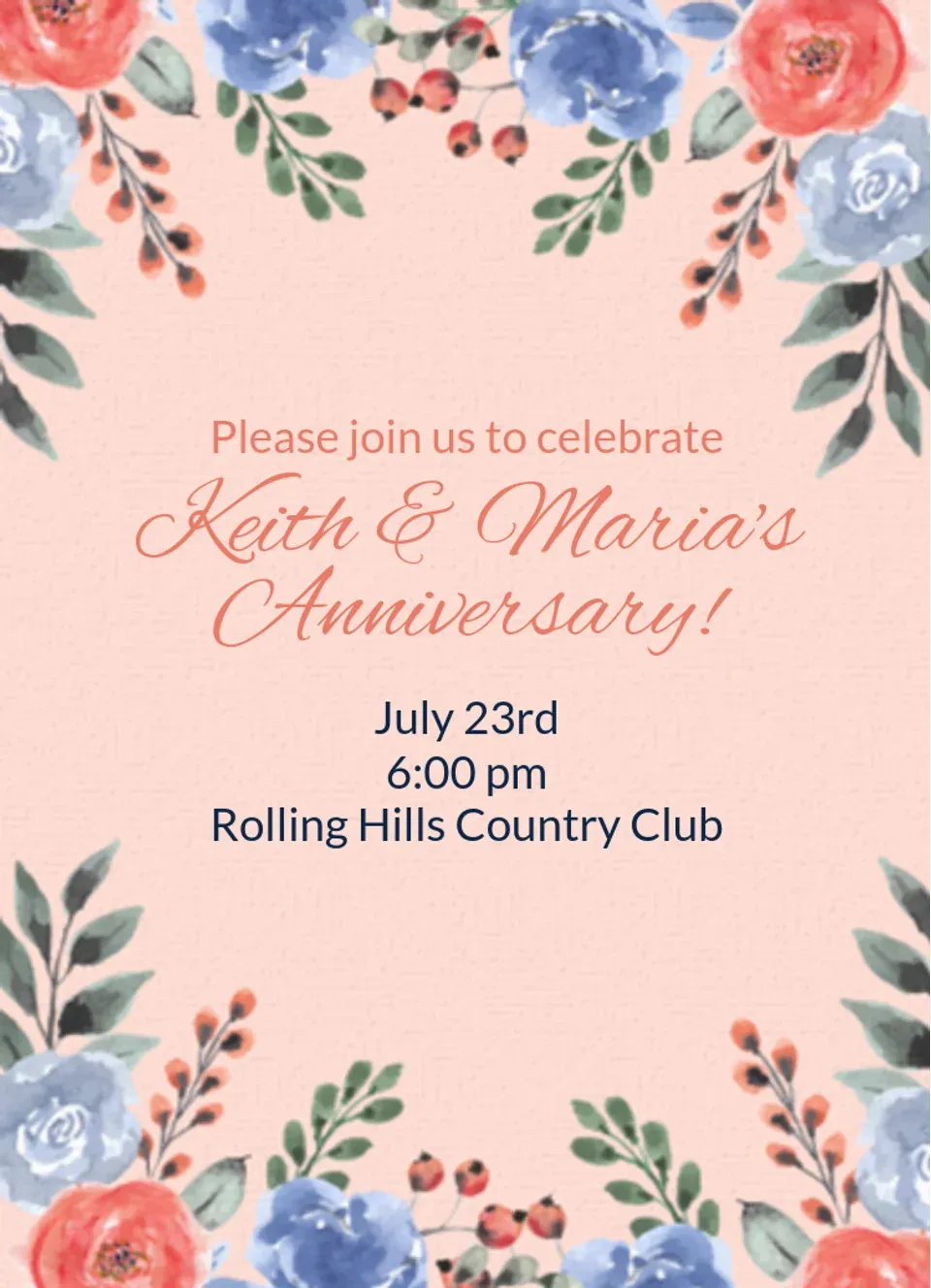 Anniversary Bouquet card