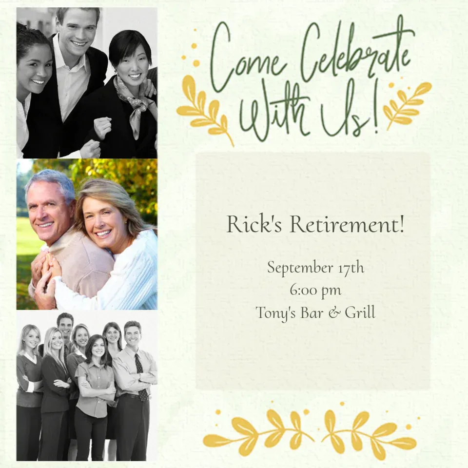 Celebration Memories card